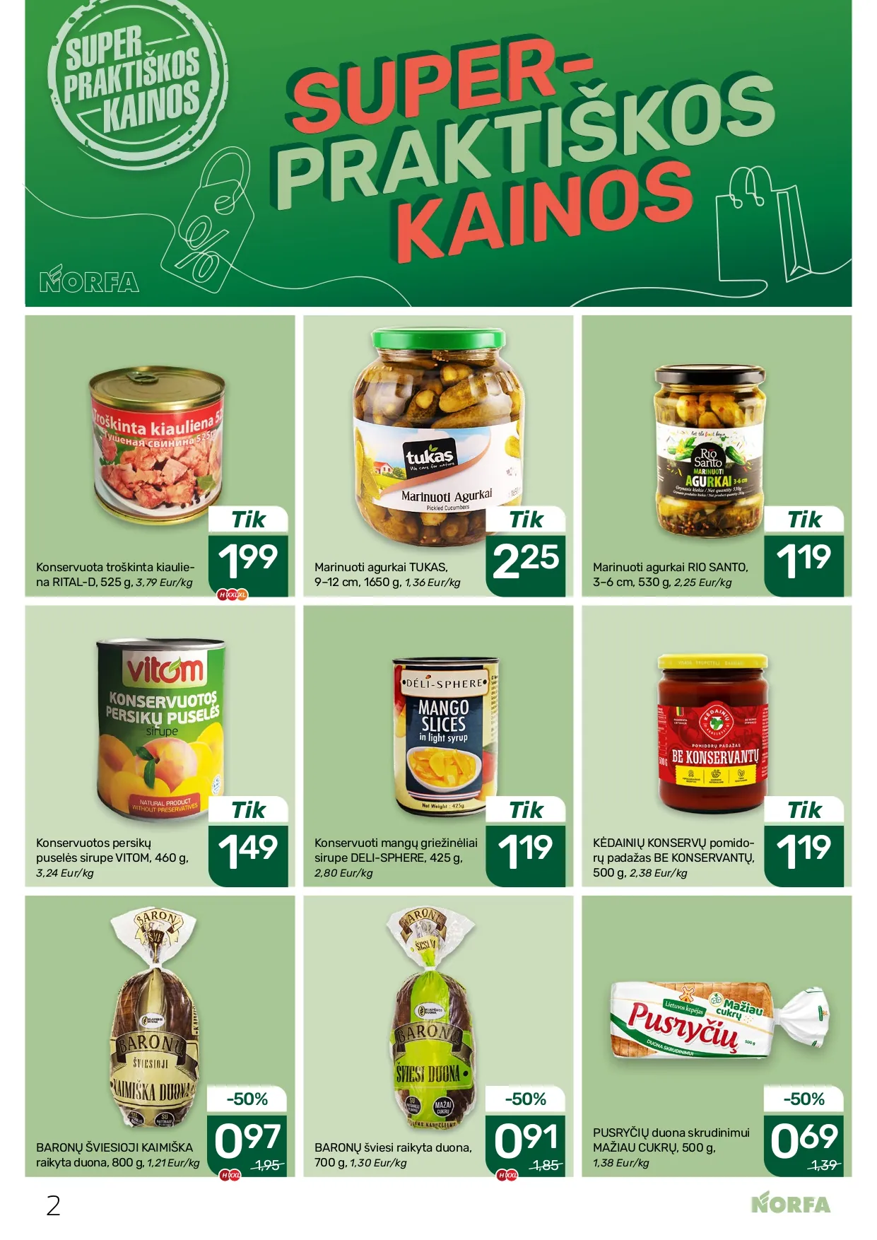 NORFA akcijų ir nuolaidų leidinys Nr. 1 nuo 2026.01.08 iki 2026.01.21 - 2