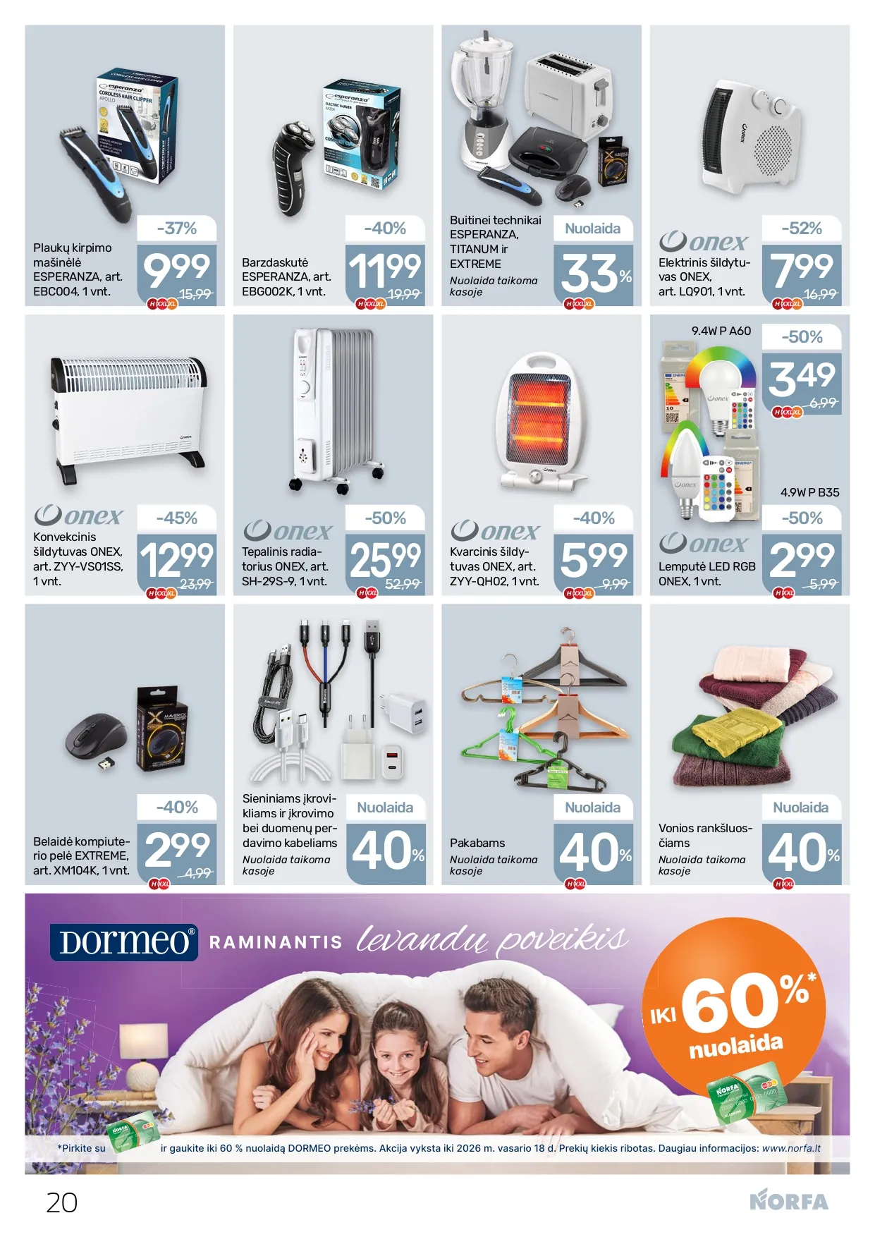 NORFA akcijų ir nuolaidų leidinys Nr. 1 nuo 2026.01.08 iki 2026.01.21 - 20