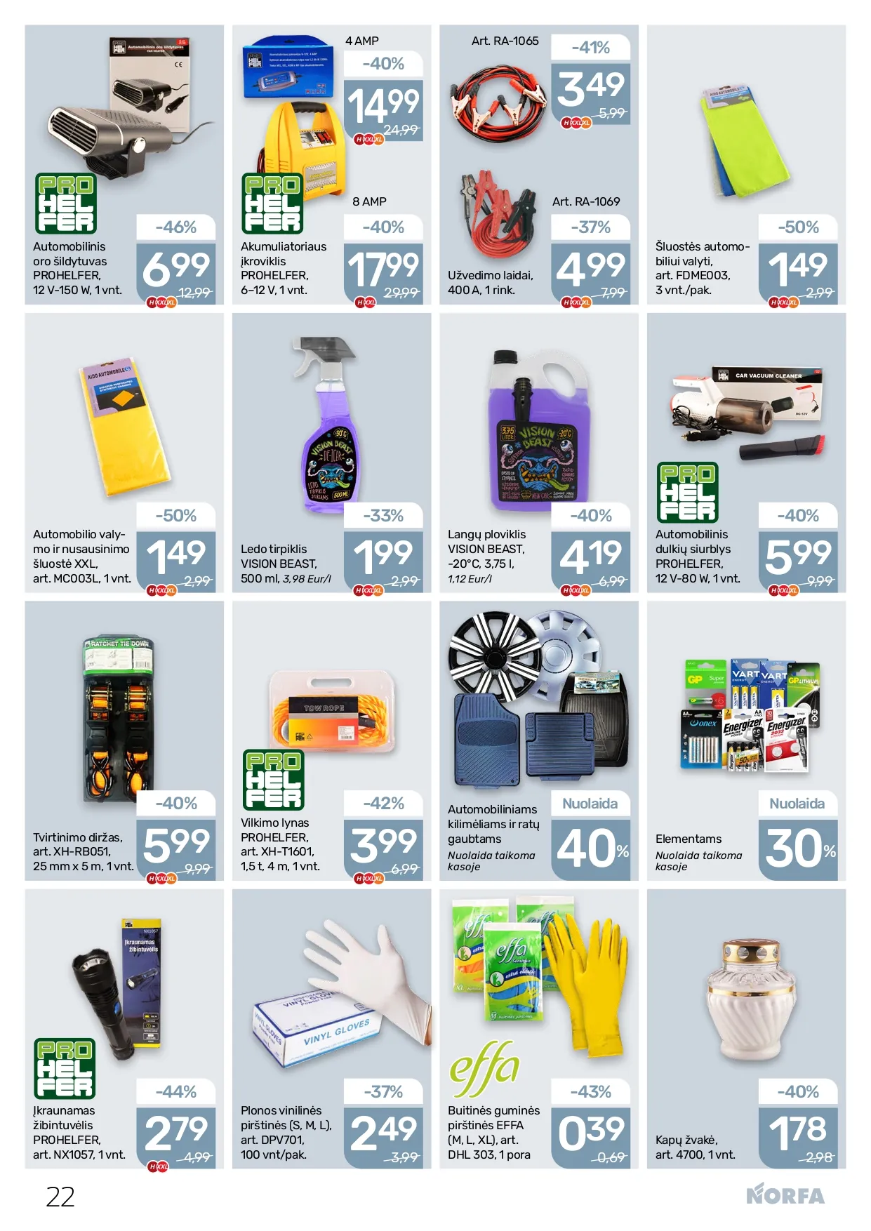 NORFA akcijų ir nuolaidų leidinys Nr. 1 nuo 2026.01.08 iki 2026.01.21 - 22