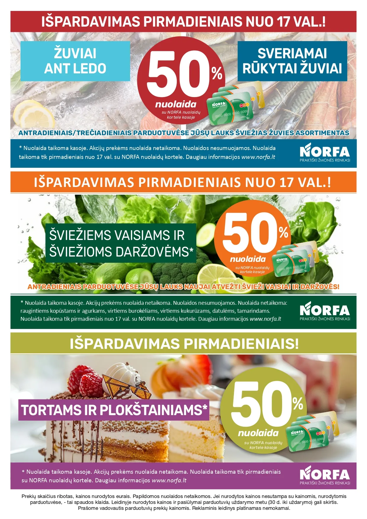 NORFA akcijų ir nuolaidų leidinys Nr. 1 nuo 2026.01.08 iki 2026.01.21 - 24