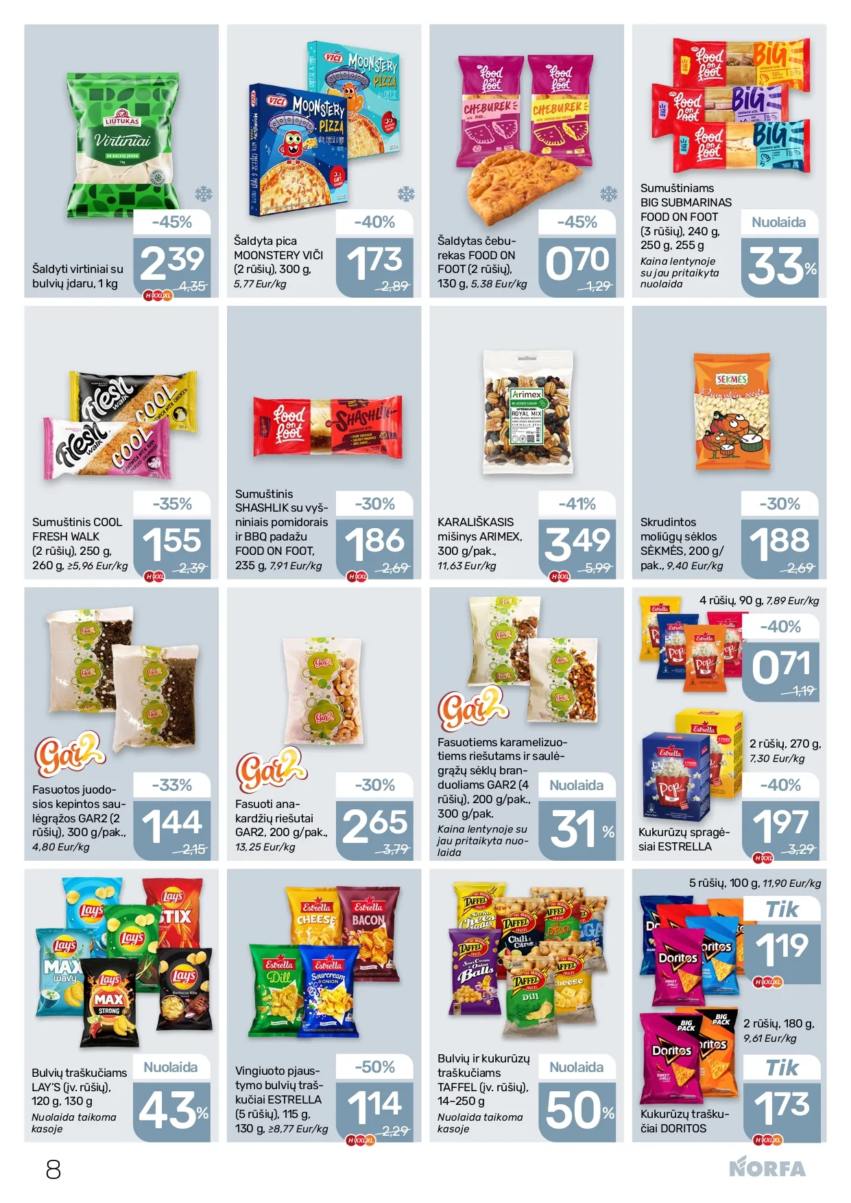 NORFA akcijų ir nuolaidų leidinys Nr. 1 nuo 2026.01.08 iki 2026.01.21 - 8