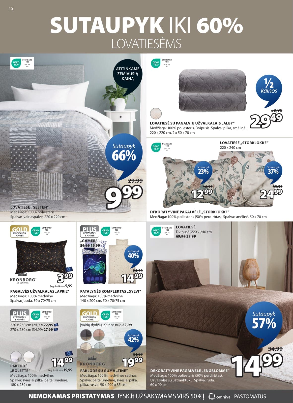 JYSK akcijų ir nuolaidų ledinys nuo 2026.02.17 iki 2026.03.02 - 11