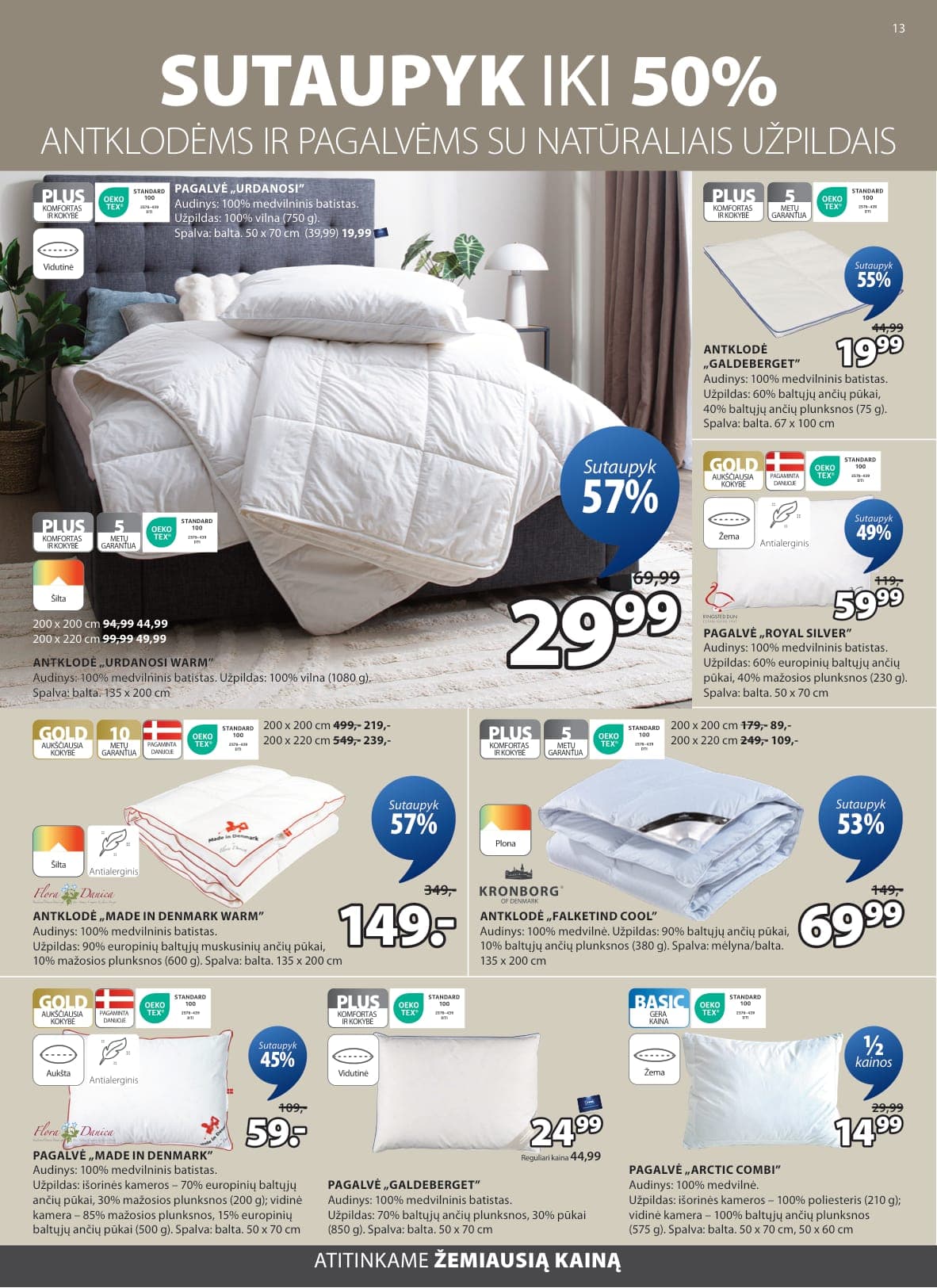 JYSK akcijų ir nuolaidų ledinys nuo 2026.02.17 iki 2026.03.02 - 14