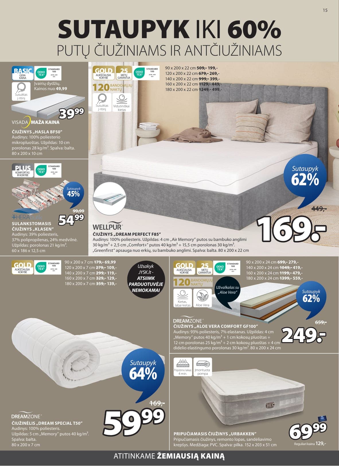 JYSK akcijų ir nuolaidų ledinys nuo 2026.02.17 iki 2026.03.02 - 16