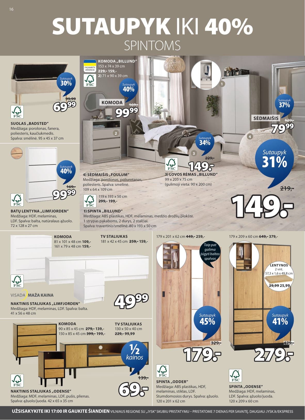 JYSK akcijų ir nuolaidų ledinys nuo 2026.02.17 iki 2026.03.02 - 17