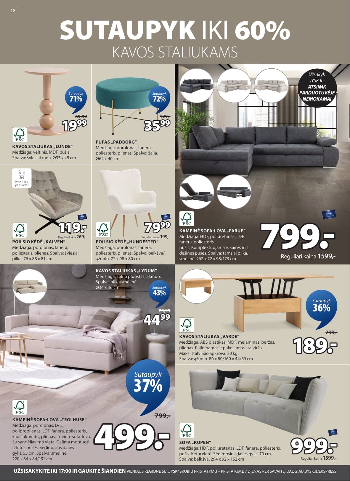 JYSK akcijų ir nuolaidų ledinys nuo 2026.02.17 iki 2026.03.02 - 19