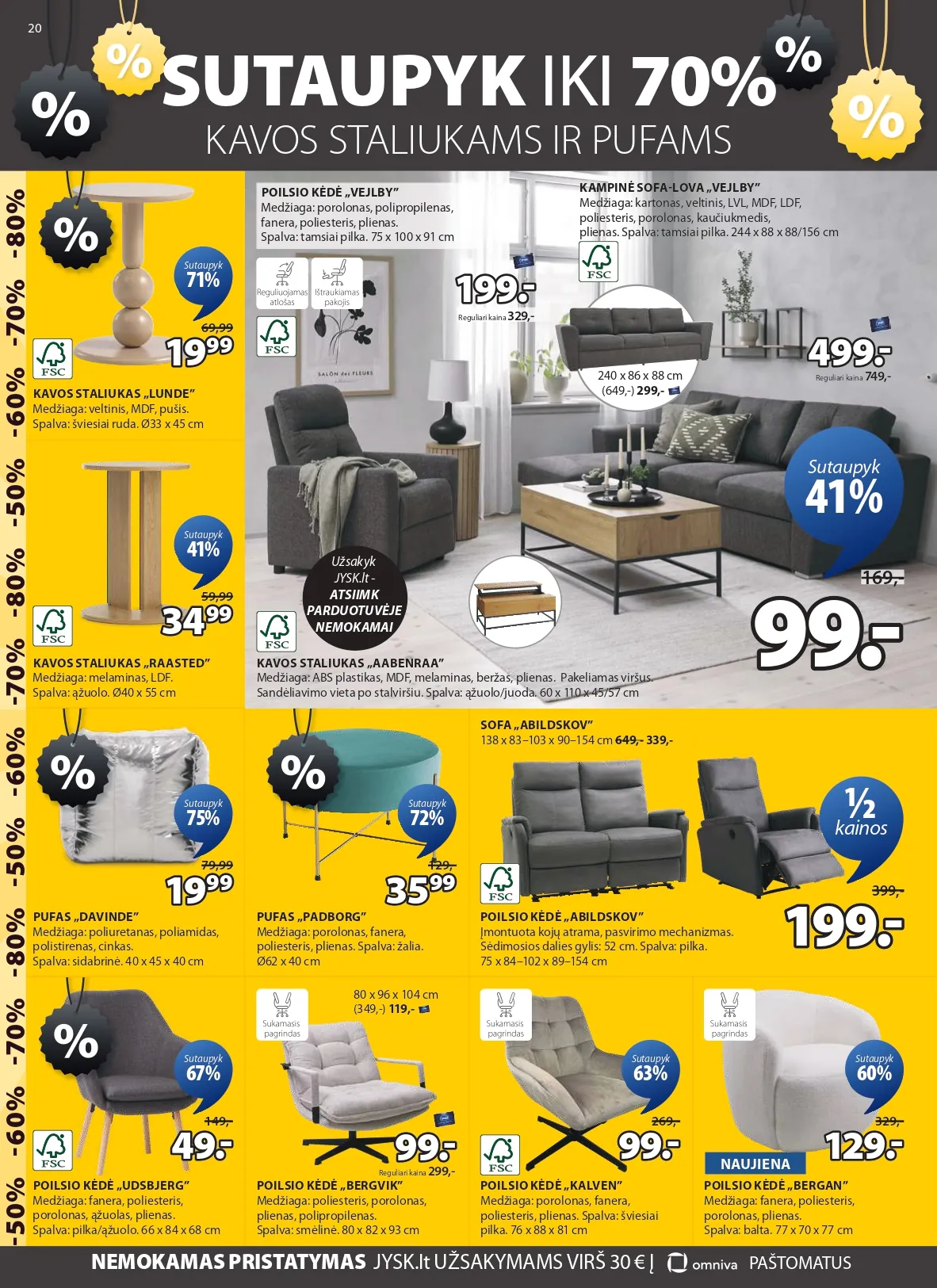 JYSK akcijų ir nuolaidų leidinys nuo 2026.02.03 iki 2026.02.16