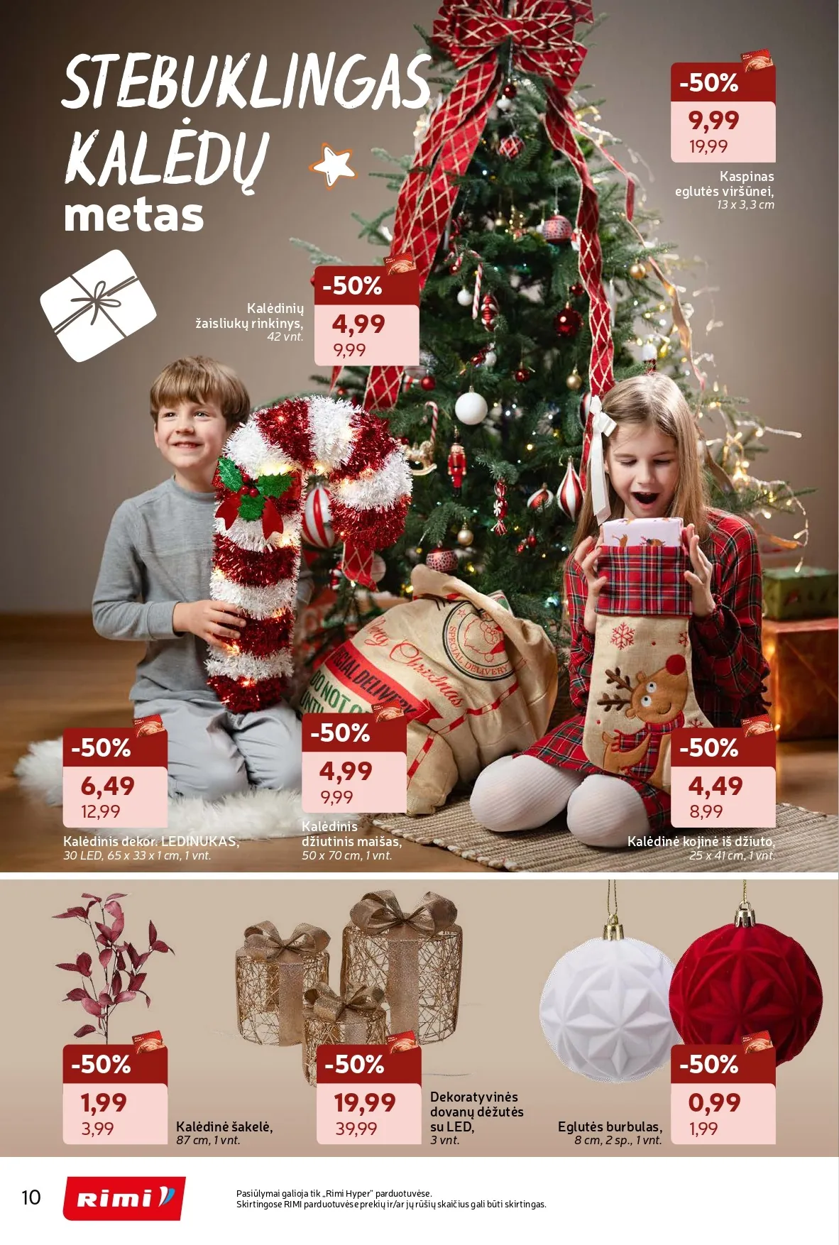 RIMI žiemos švenčių ne maisto prekių akcijų ir nuolaidų leidinys nuo 2025.11.18 iki 2025.12.28 - 10
