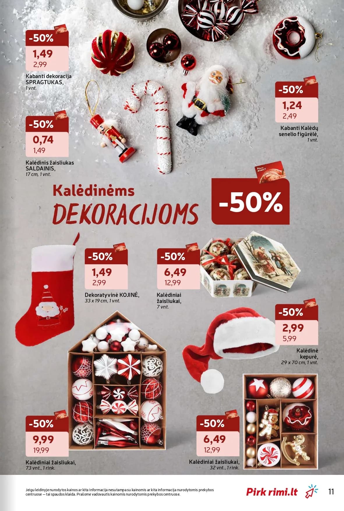 RIMI žiemos švenčių ne maisto prekių akcijų ir nuolaidų leidinys nuo 2025.11.18 iki 2025.12.28 - 11