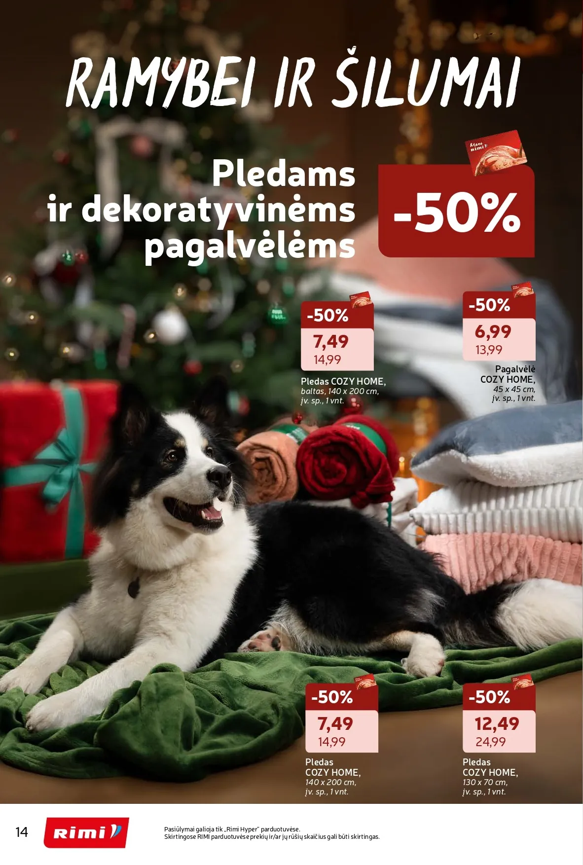 RIMI žiemos švenčių ne maisto prekių akcijų ir nuolaidų leidinys nuo 2025.11.18 iki 2025.12.28 - 14