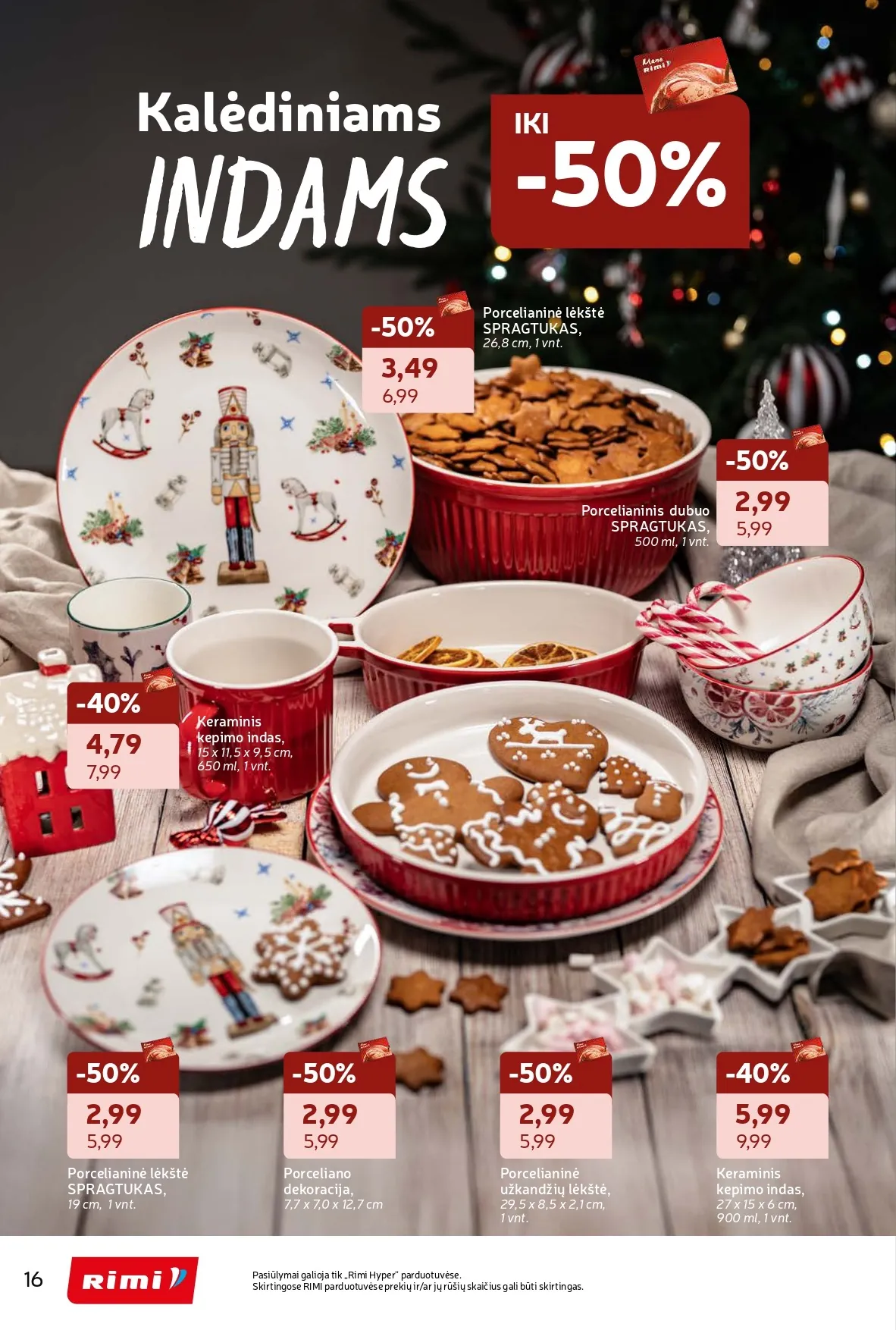 RIMI žiemos švenčių ne maisto prekių akcijų ir nuolaidų leidinys nuo 2025.11.18 iki 2025.12.28 - 16