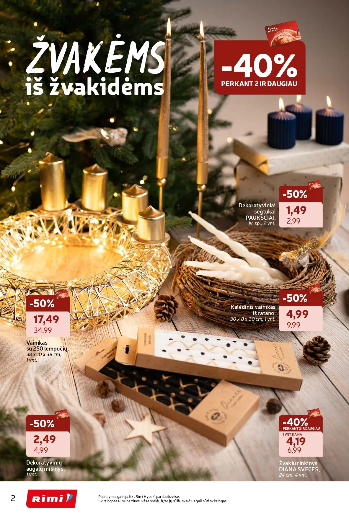 RIMI žiemos švenčių ne maisto prekių akcijų ir nuolaidų leidinys nuo 2025.11.18 iki 2025.12.28 - 2
