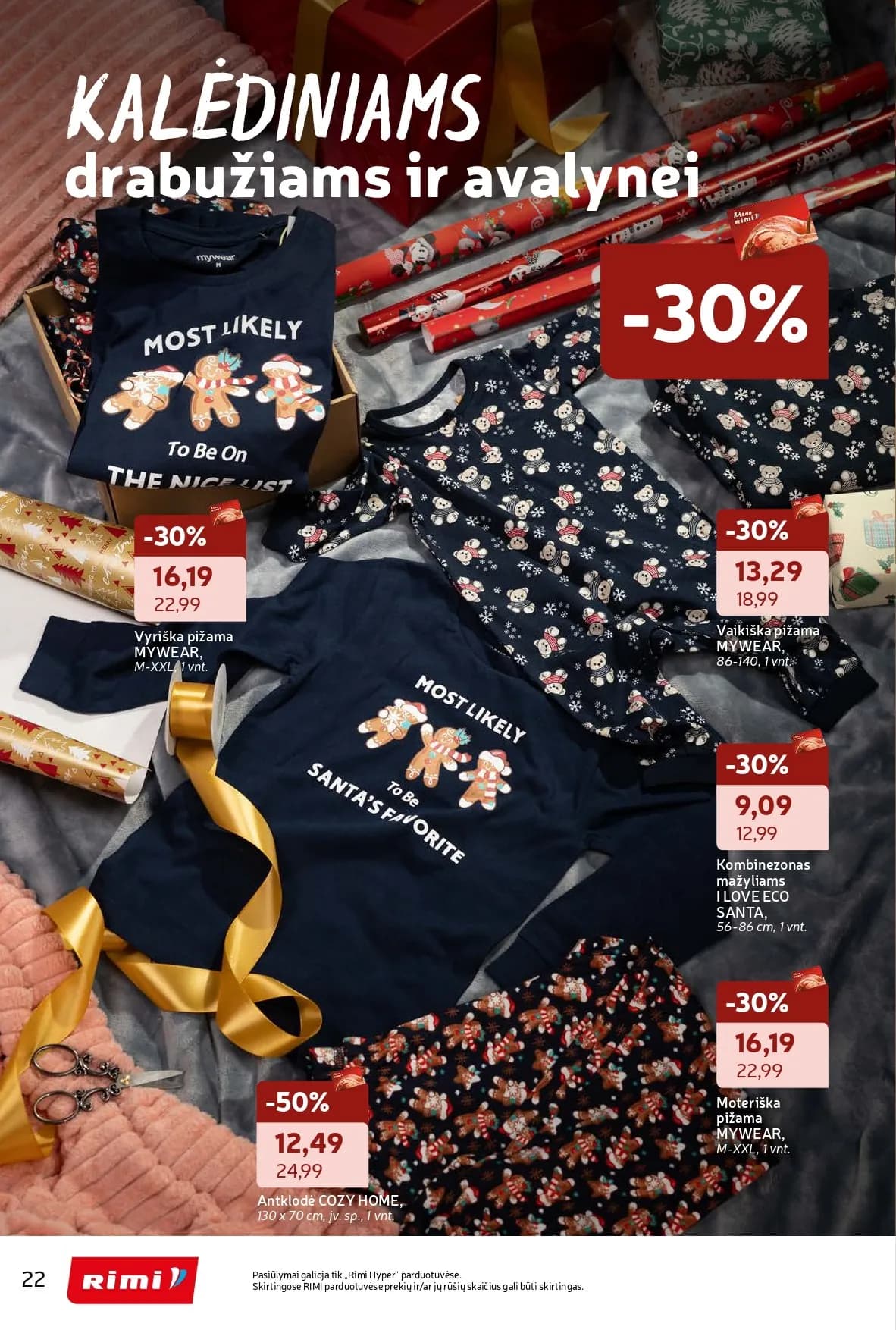 RIMI žiemos švenčių ne maisto prekių akcijų ir nuolaidų leidinys nuo 2025.11.18 iki 2025.12.28 - 22