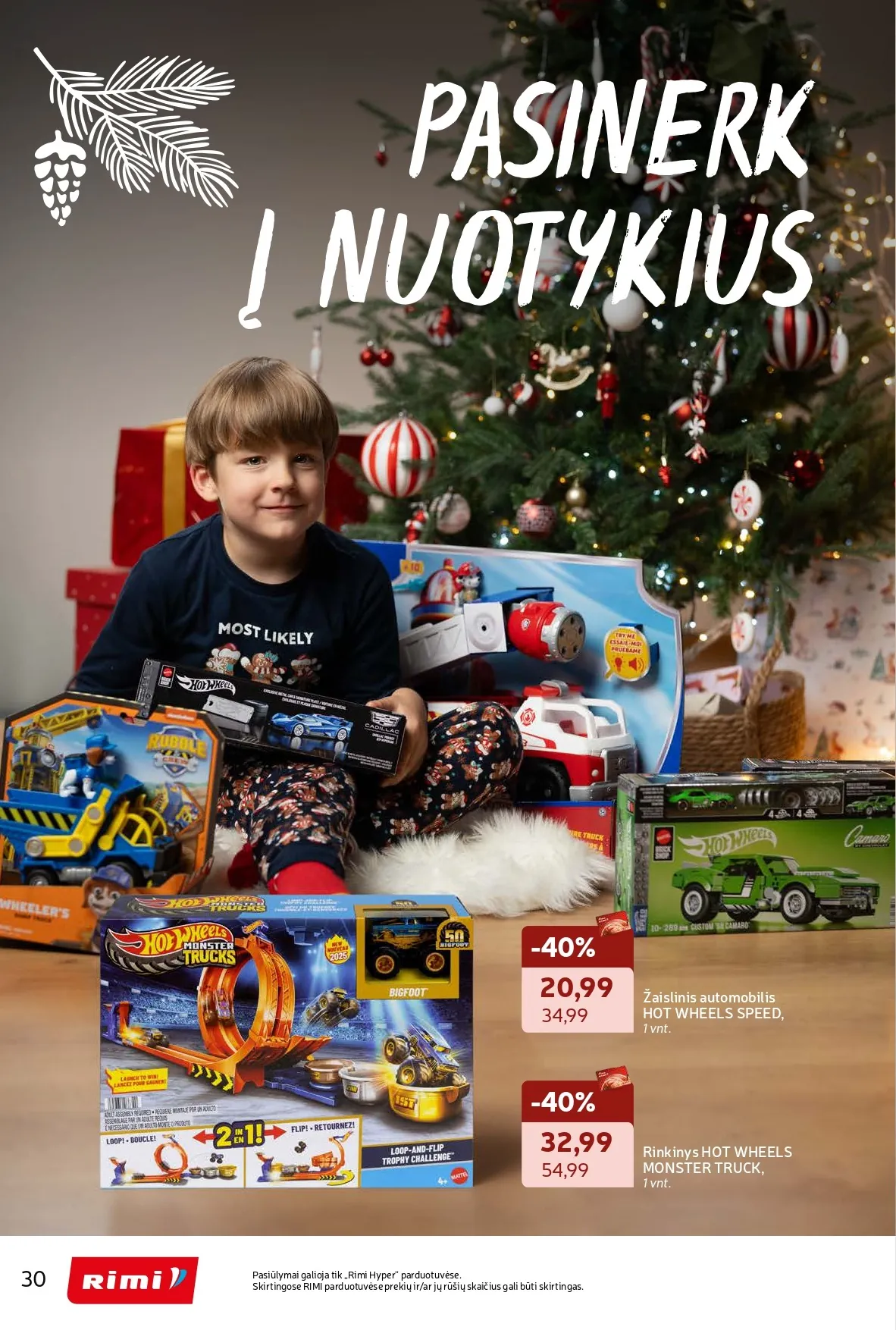 RIMI žiemos švenčių ne maisto prekių akcijų ir nuolaidų leidinys nuo 2025.11.18 iki 2025.12.28 - 30