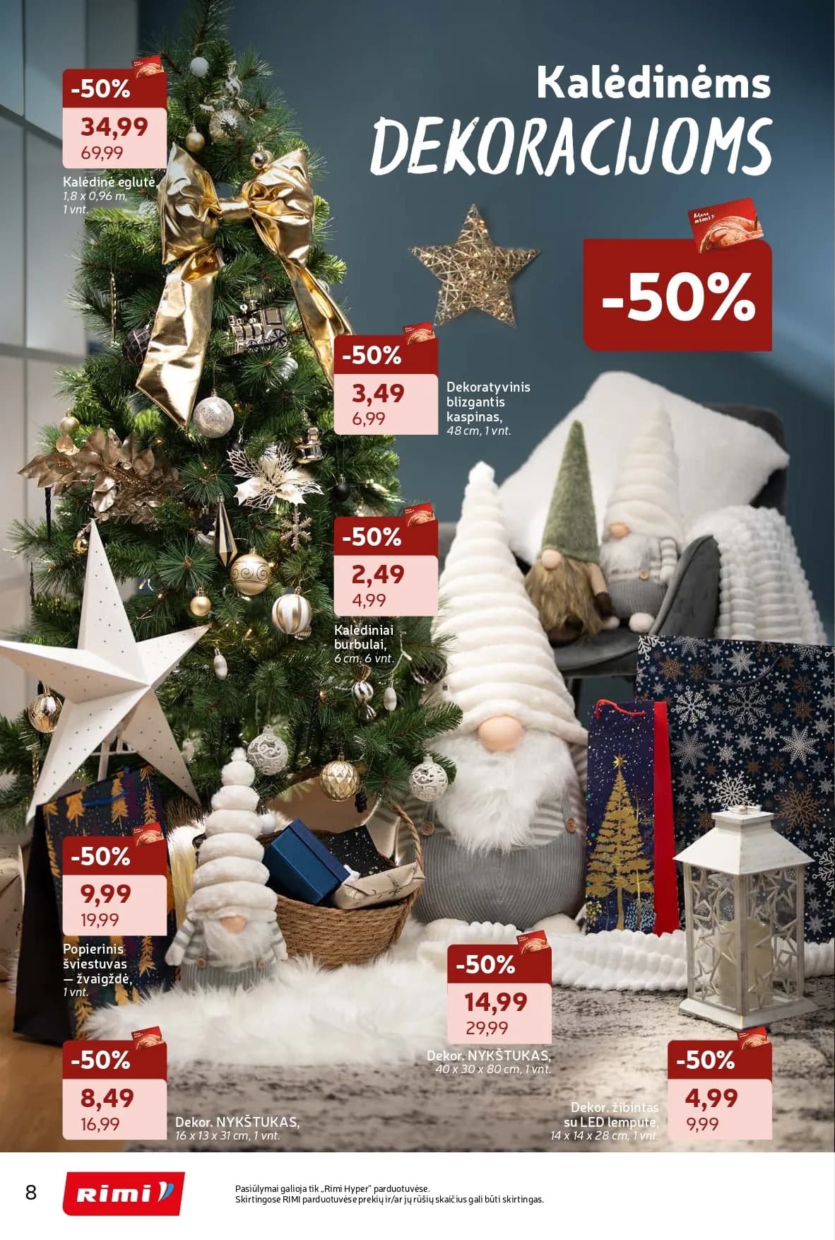 RIMI žiemos švenčių ne maisto prekių akcijų ir nuolaidų leidinys nuo 2025.11.18 iki 2025.12.28 - 8