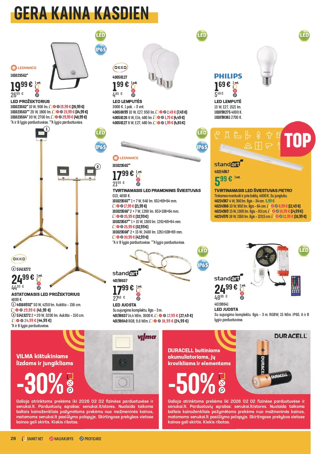 SENUKAI akcijų ir nuolaidų leidinys Nr. 1 nuo 2026.01.07 iki 2026.02.02