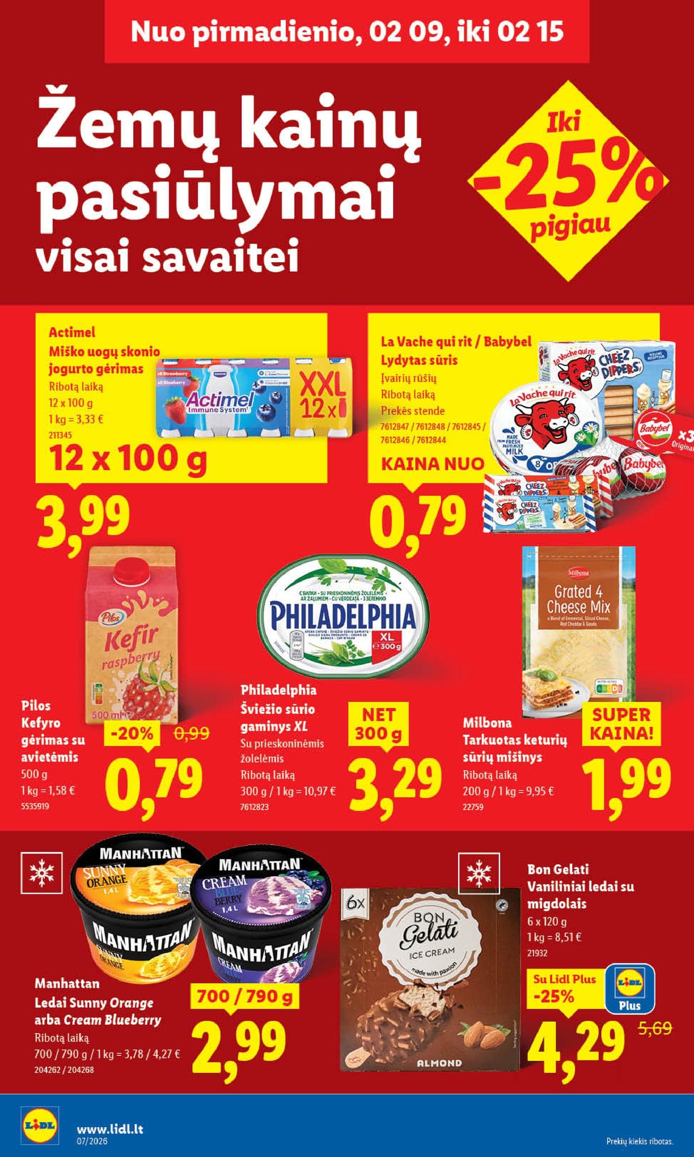 Naujas LIDL akcijų ir nuolaidų leidinys Nr. 7 nuo 2026.02.09 iki 2026.02.15 - 14