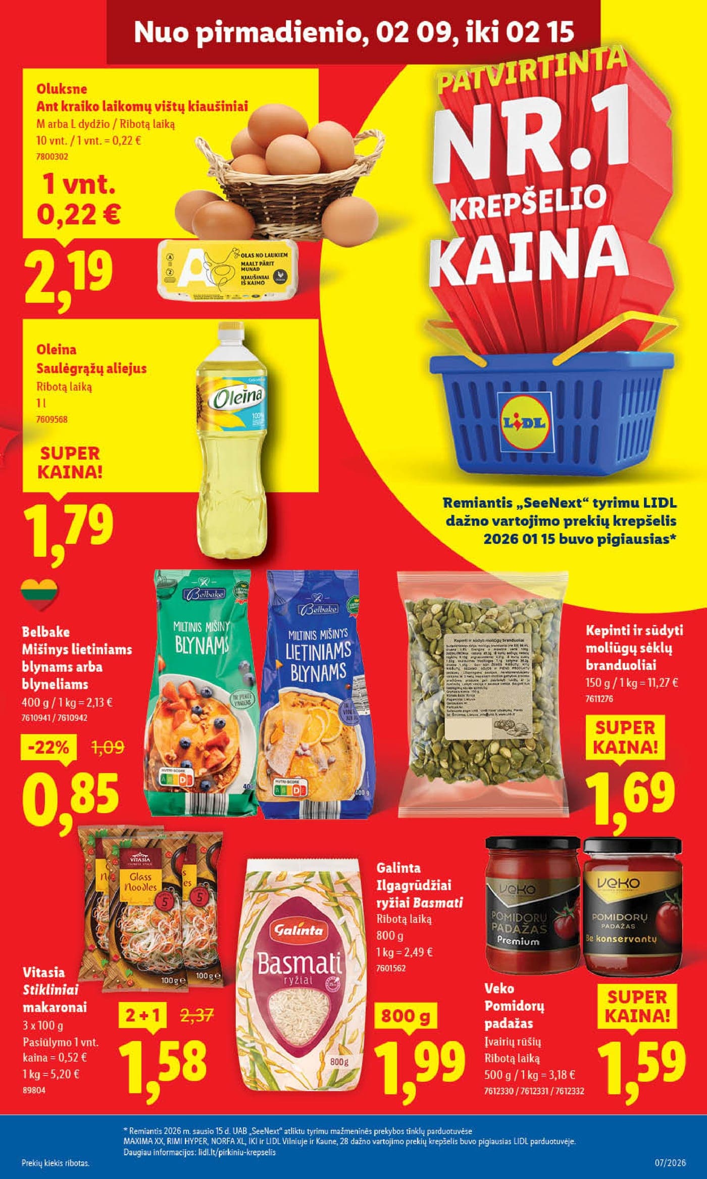 Naujas LIDL akcijų ir nuolaidų leidinys Nr. 7 nuo 2026.02.09 iki 2026.02.15 - 15