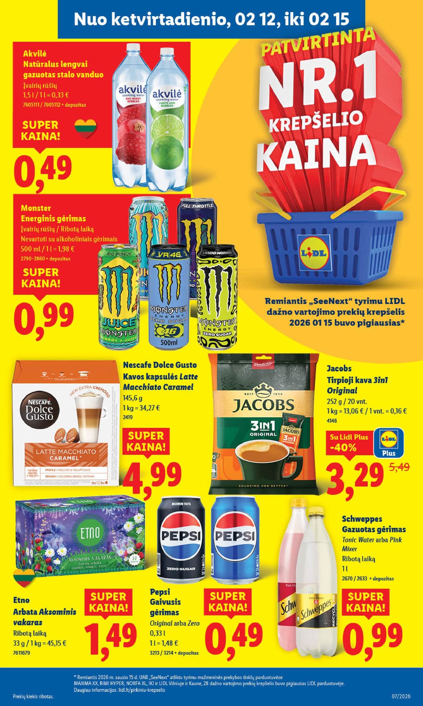 Naujas LIDL akcijų ir nuolaidų leidinys Nr. 7 nuo 2026.02.09 iki 2026.02.15 - 29