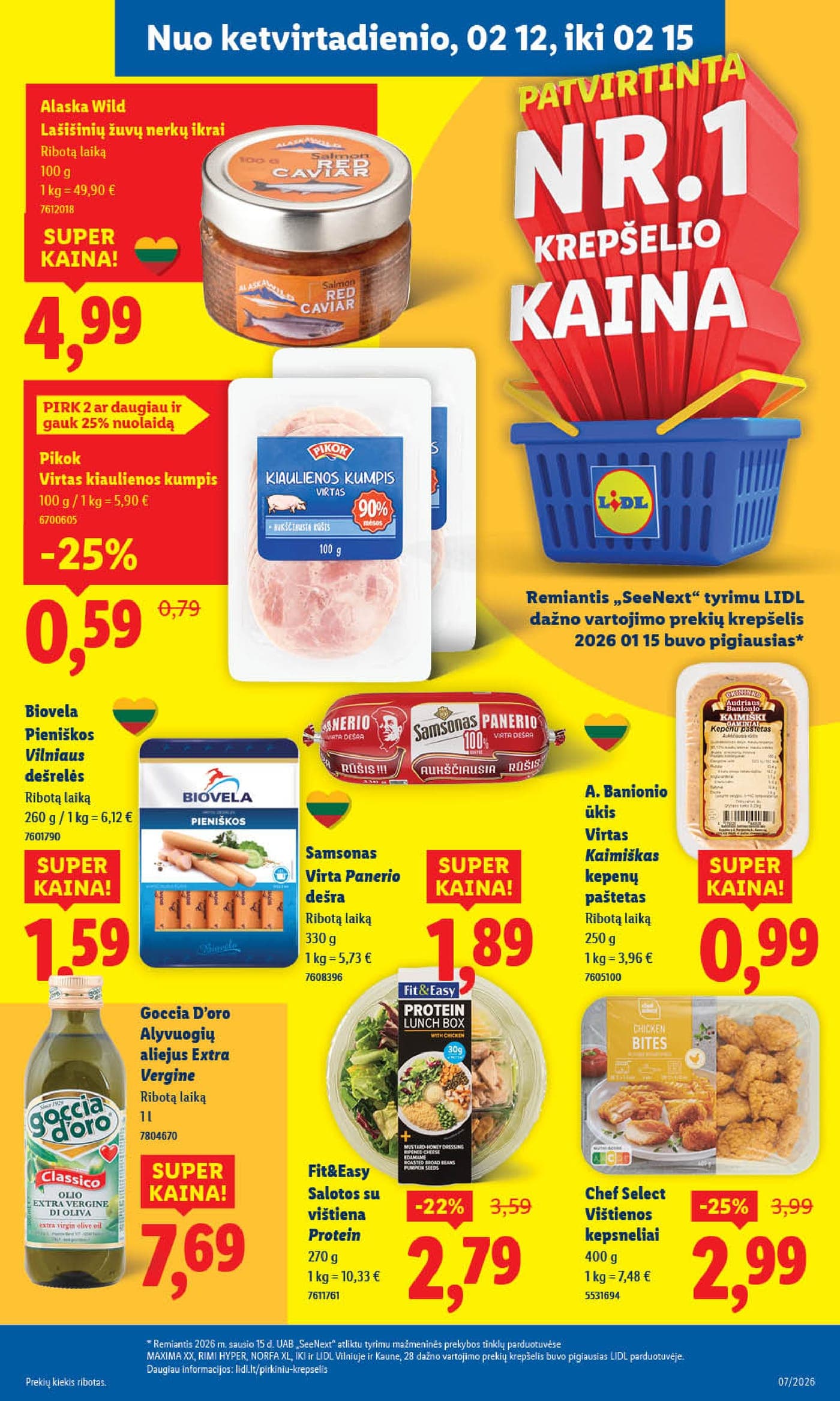 Naujas LIDL akcijų ir nuolaidų leidinys Nr. 7 nuo 2026.02.09 iki 2026.02.15 - 31