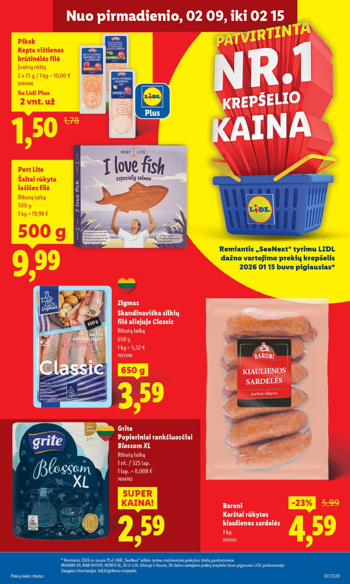 Naujas LIDL akcijų ir nuolaidų leidinys Nr. 7 nuo 2026.02.09 iki 2026.02.15 - 7