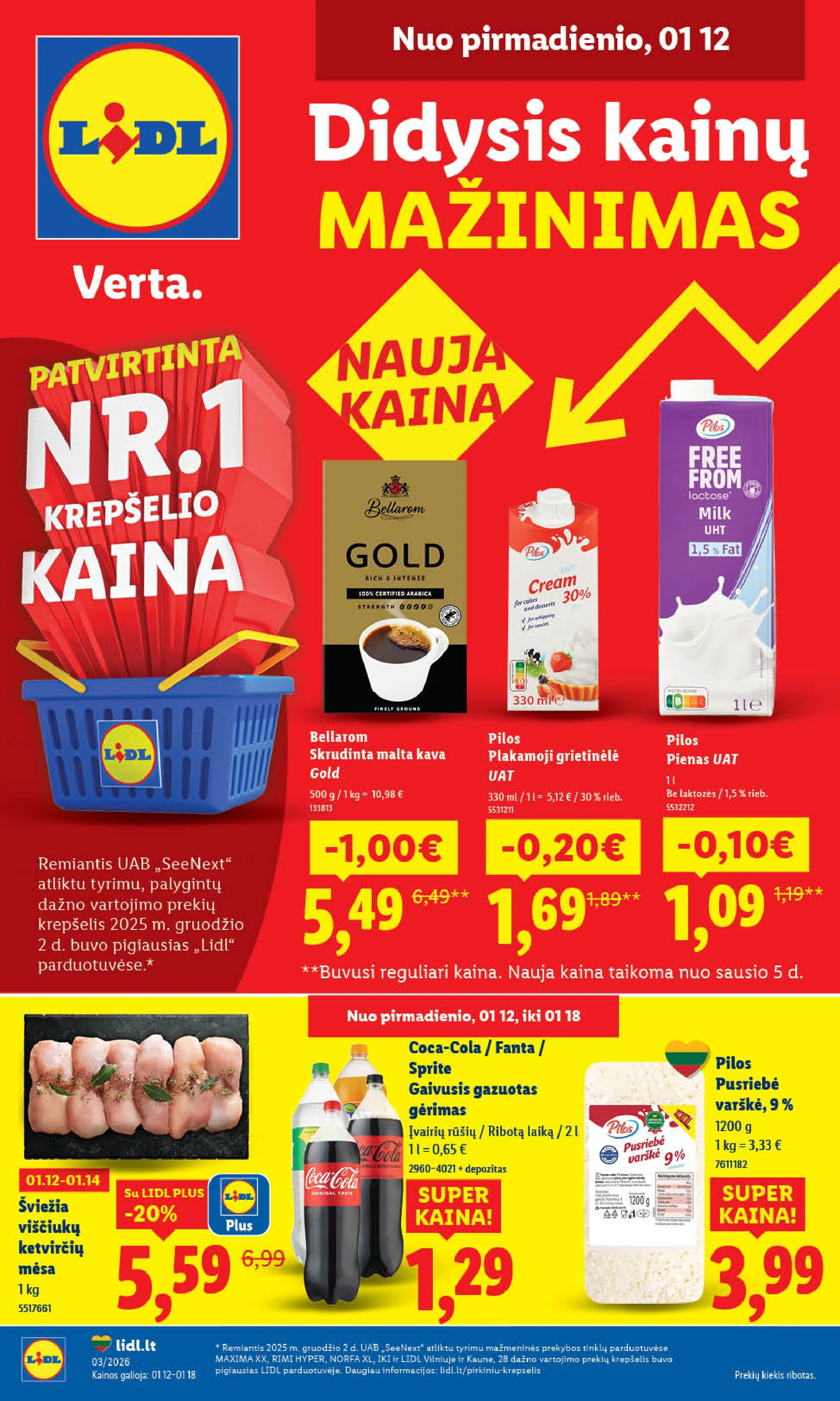 LIDL akcijų ir nuolaidų leidinys Nr. 3 nuo 2026.01.12 iki 2026.01.18 - 1