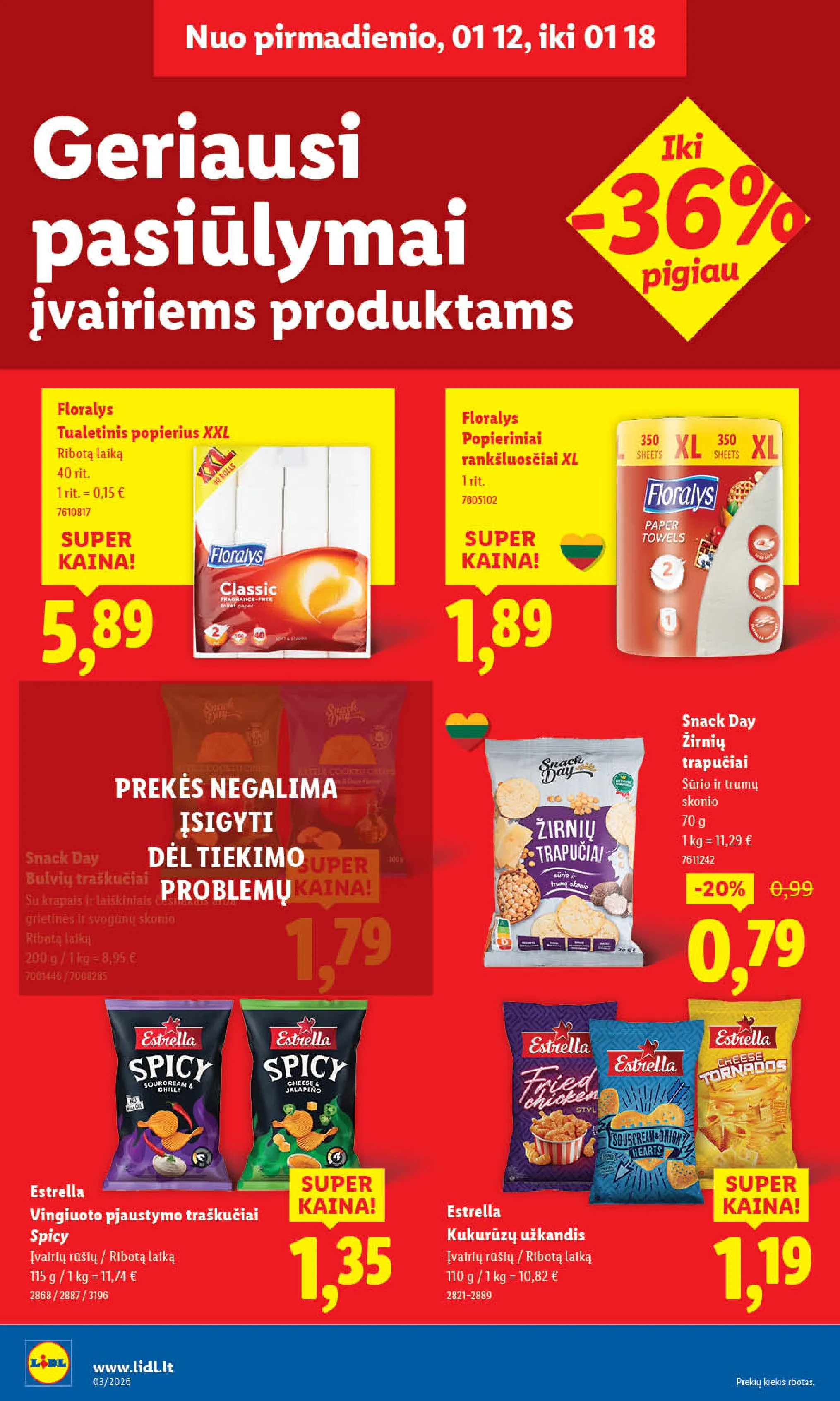 LIDL akcijų ir nuolaidų leidinys Nr. 3 nuo 2026.01.12 iki 2026.01.18 - 14