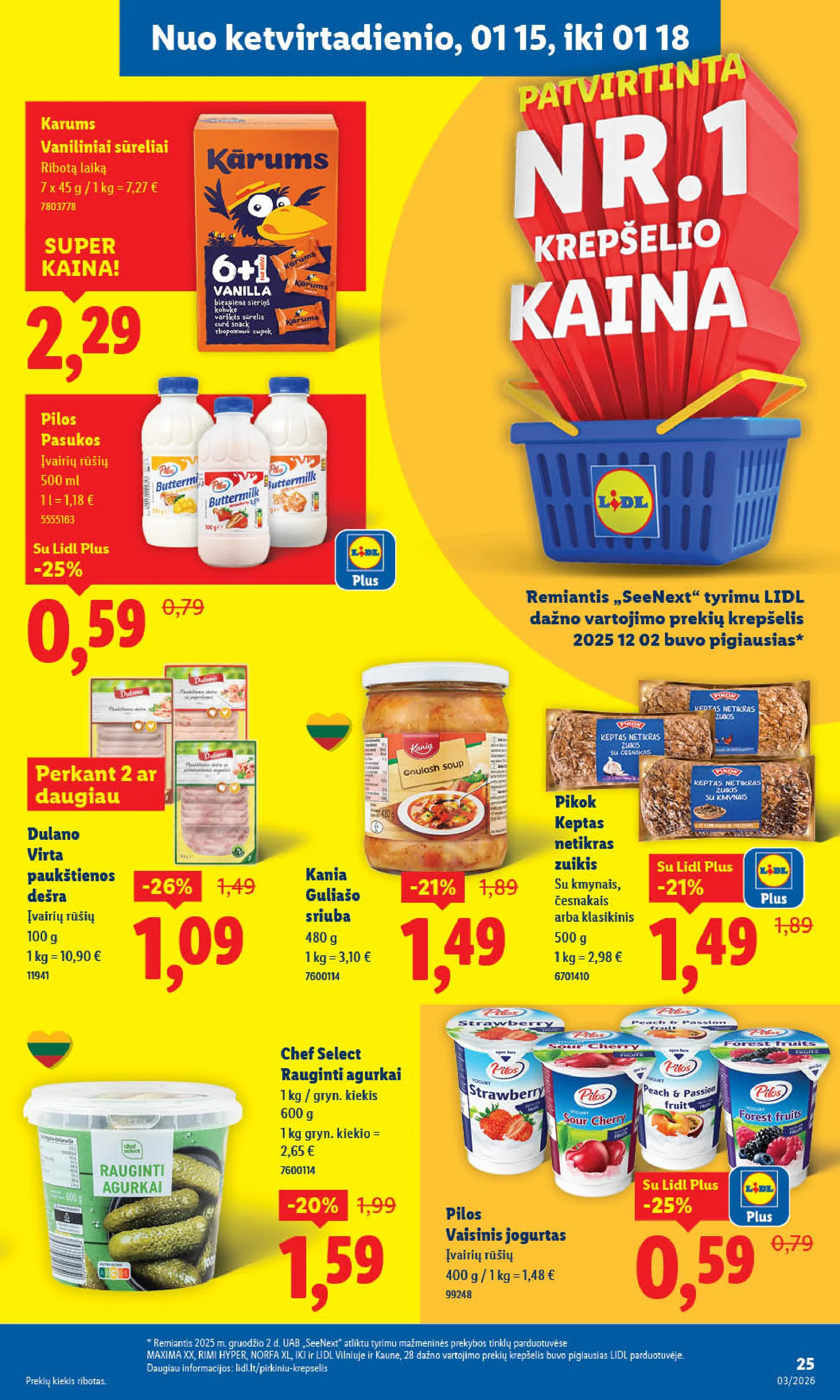 LIDL akcijų ir nuolaidų leidinys Nr. 3 nuo 2026.01.12 iki 2026.01.18 - 27