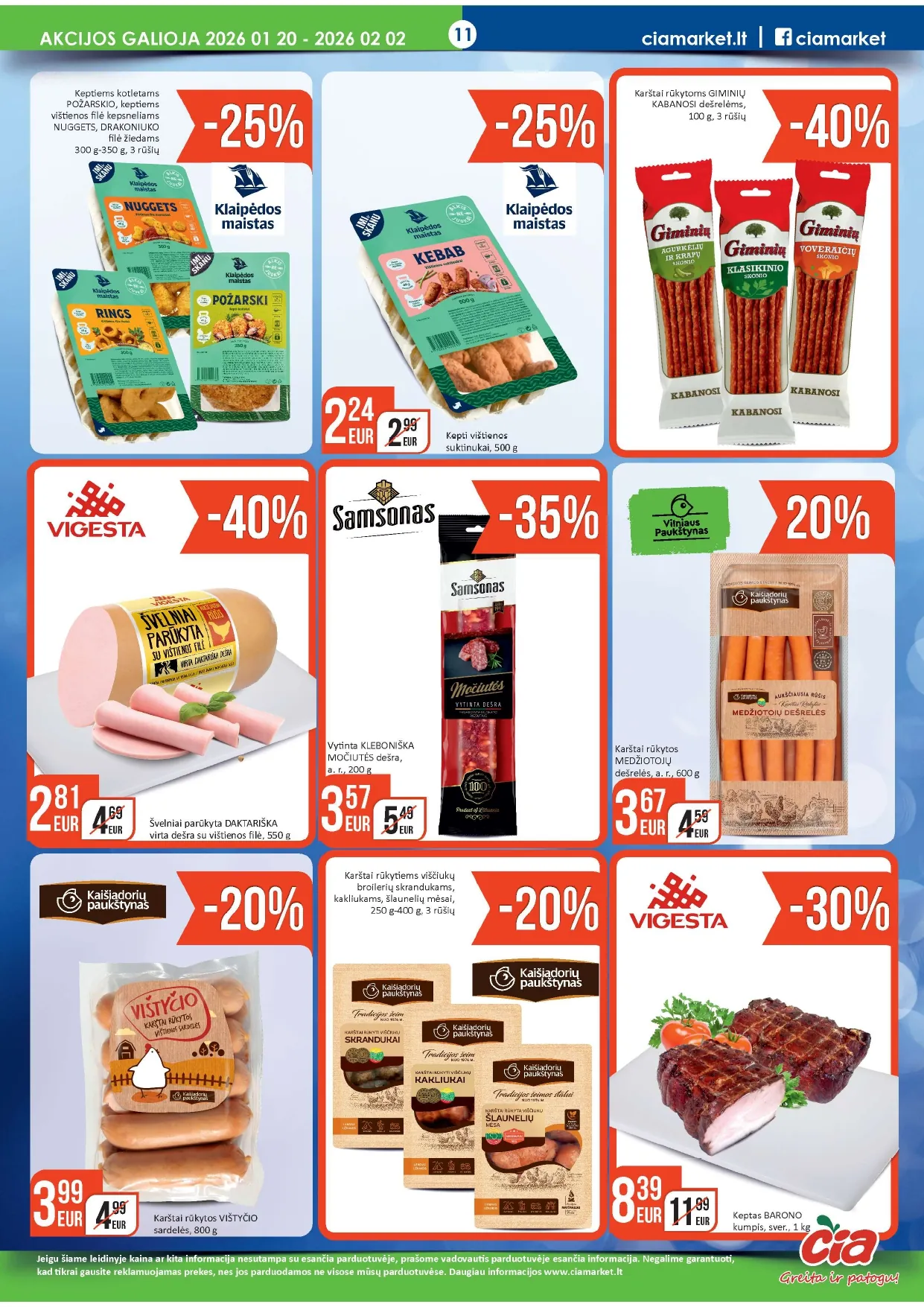 ČIA akcijų ir nuolaidų leidinys Nr. 2 nuo 2026.01.20 iki 2026.02.02 - 11