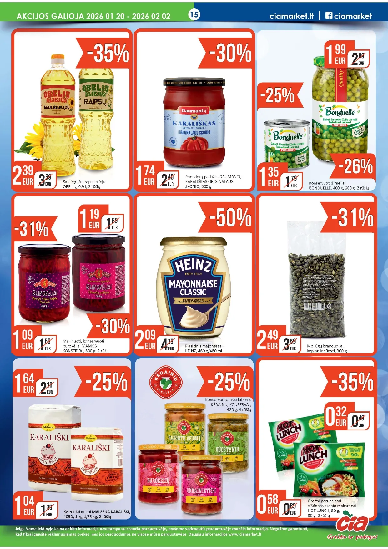 ČIA akcijų ir nuolaidų leidinys Nr. 2 nuo 2026.01.20 iki 2026.02.02 - 15
