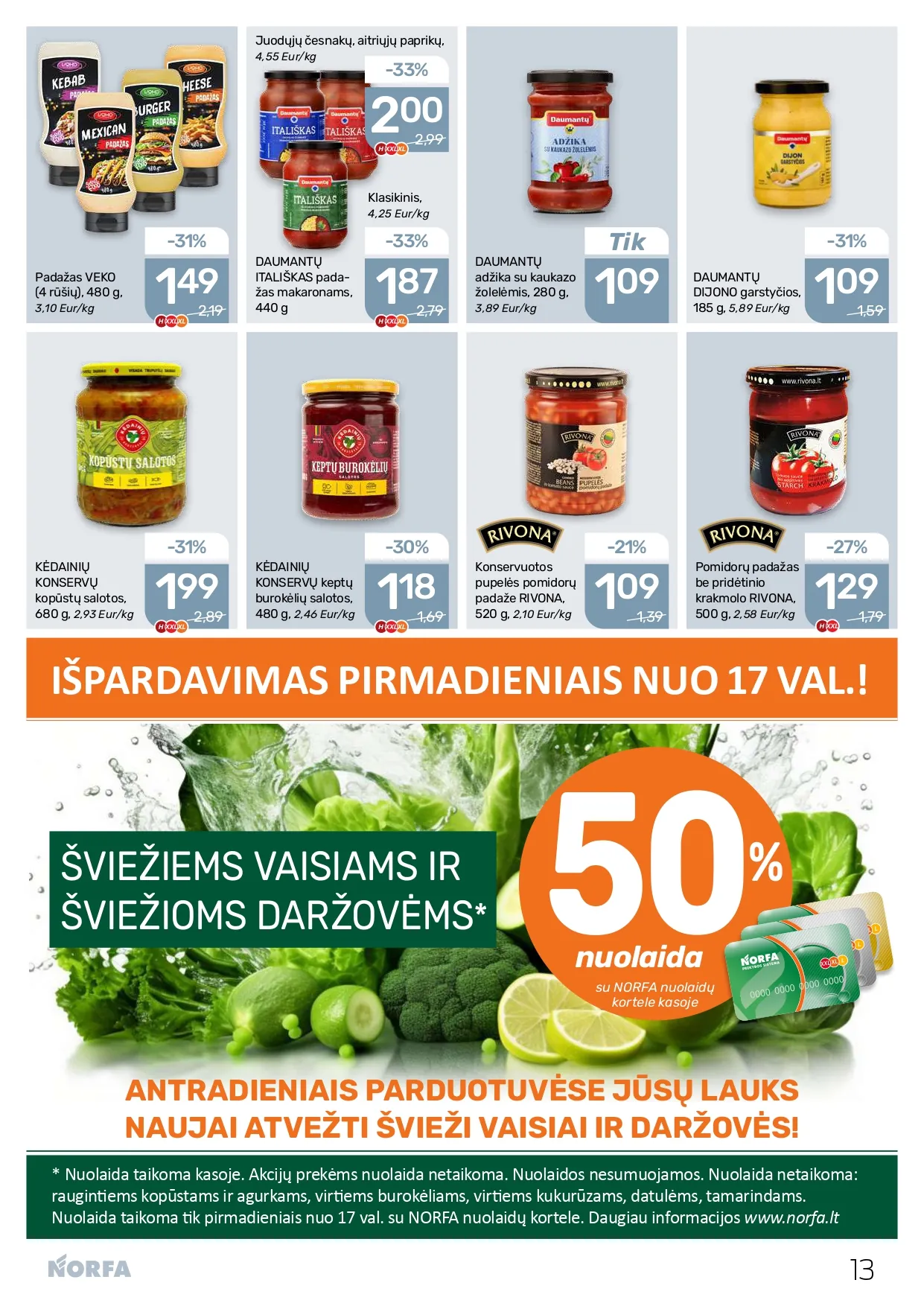 NORFA akcijų ir nuolaidų leidinys Nr. 3 nuo 2026.02.05 iki 2026.02.18 - 13