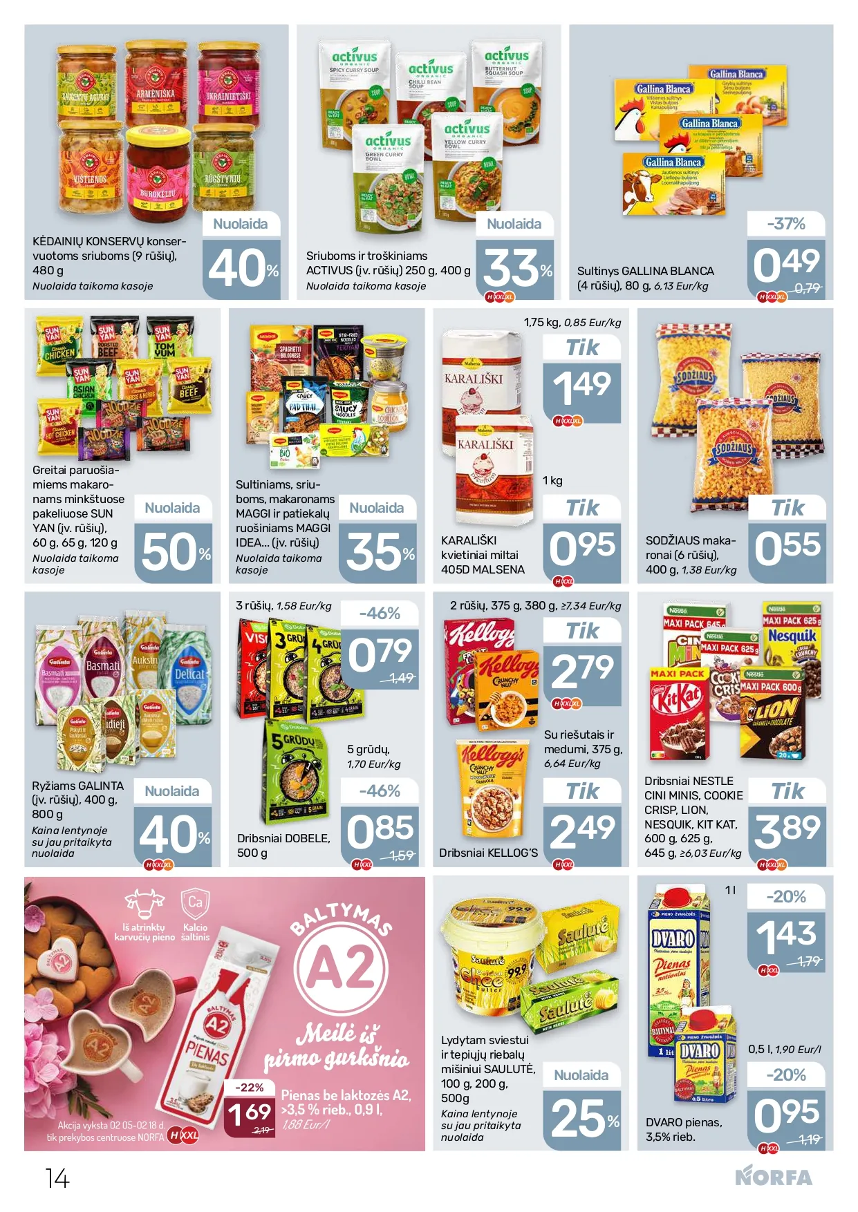 NORFA akcijų ir nuolaidų leidinys Nr. 3 nuo 2026.02.05 iki 2026.02.18 - 14