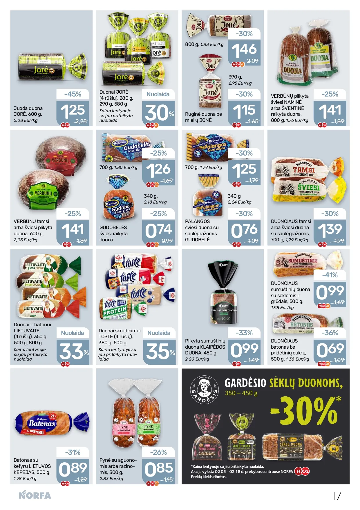 NORFA akcijų ir nuolaidų leidinys Nr. 3 nuo 2026.02.05 iki 2026.02.18 - 17