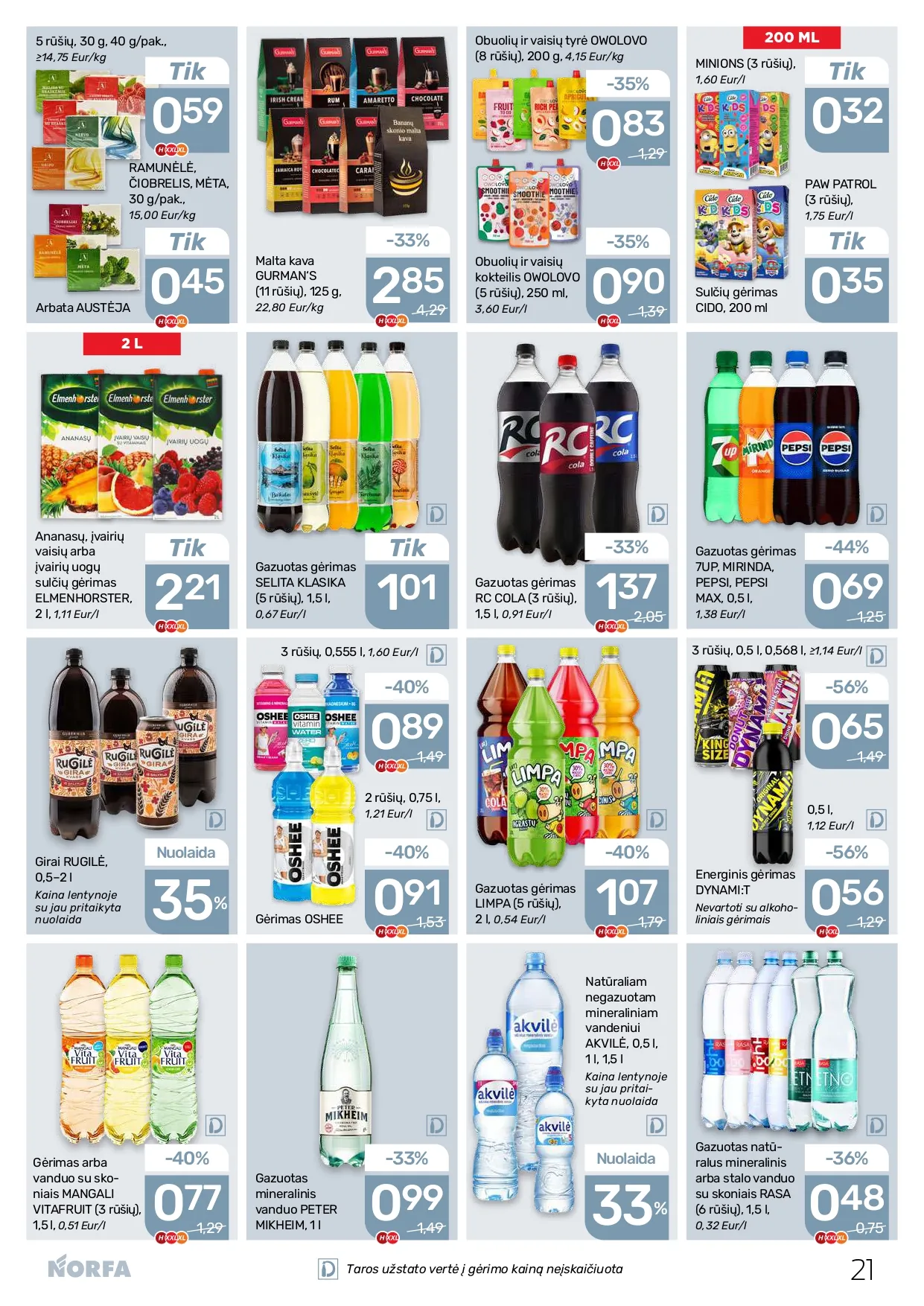 NORFA akcijų ir nuolaidų leidinys Nr. 3 nuo 2026.02.05 iki 2026.02.18 - 21