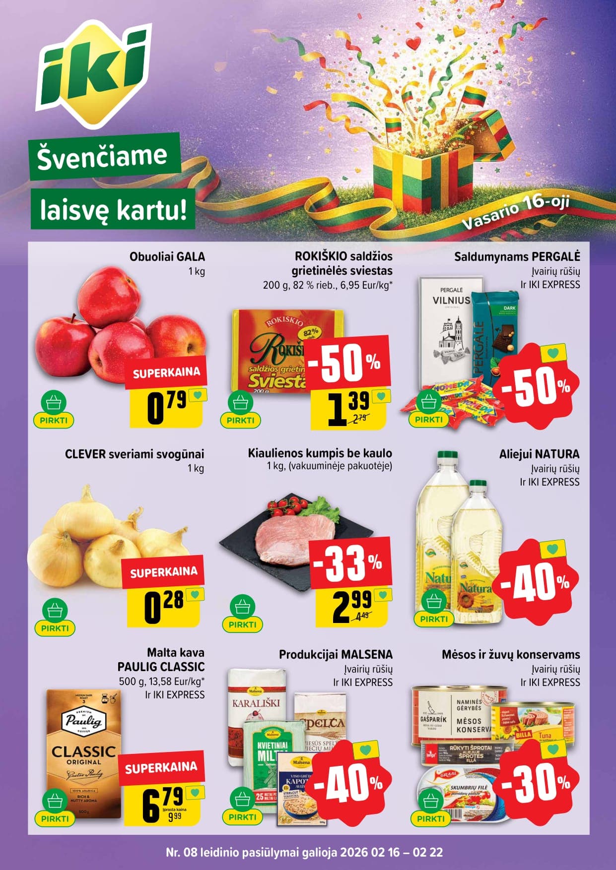 IKI akcijų ir nuolaidų leidinys Nr. 8 nuo 2026.02.16 iki 2026.02.22 - 1