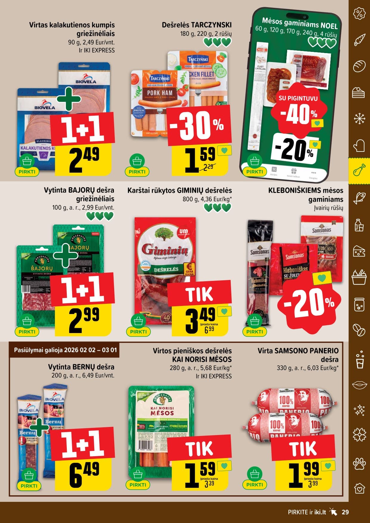 IKI akcijų ir nuolaidų leidinys Nr. 8 nuo 2026.02.16 iki 2026.02.22 - 29