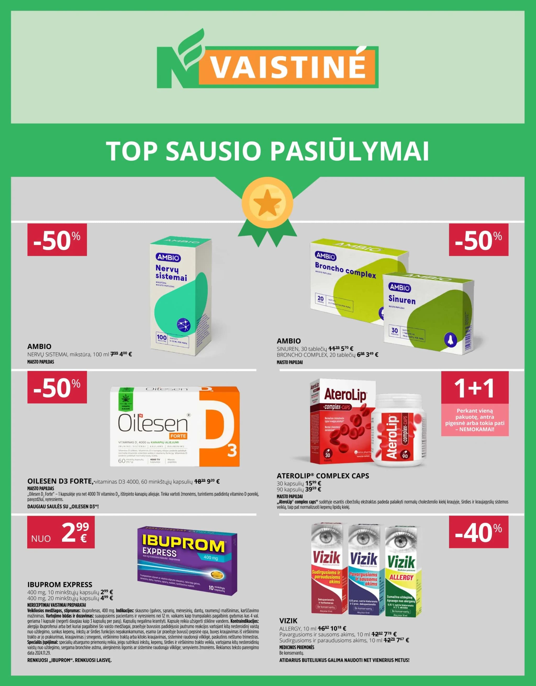 NORFA VAISTINĖ akcijų ir nuolaidų leidinys nuo 2026.01.01 iki 2026.01.31 - 1