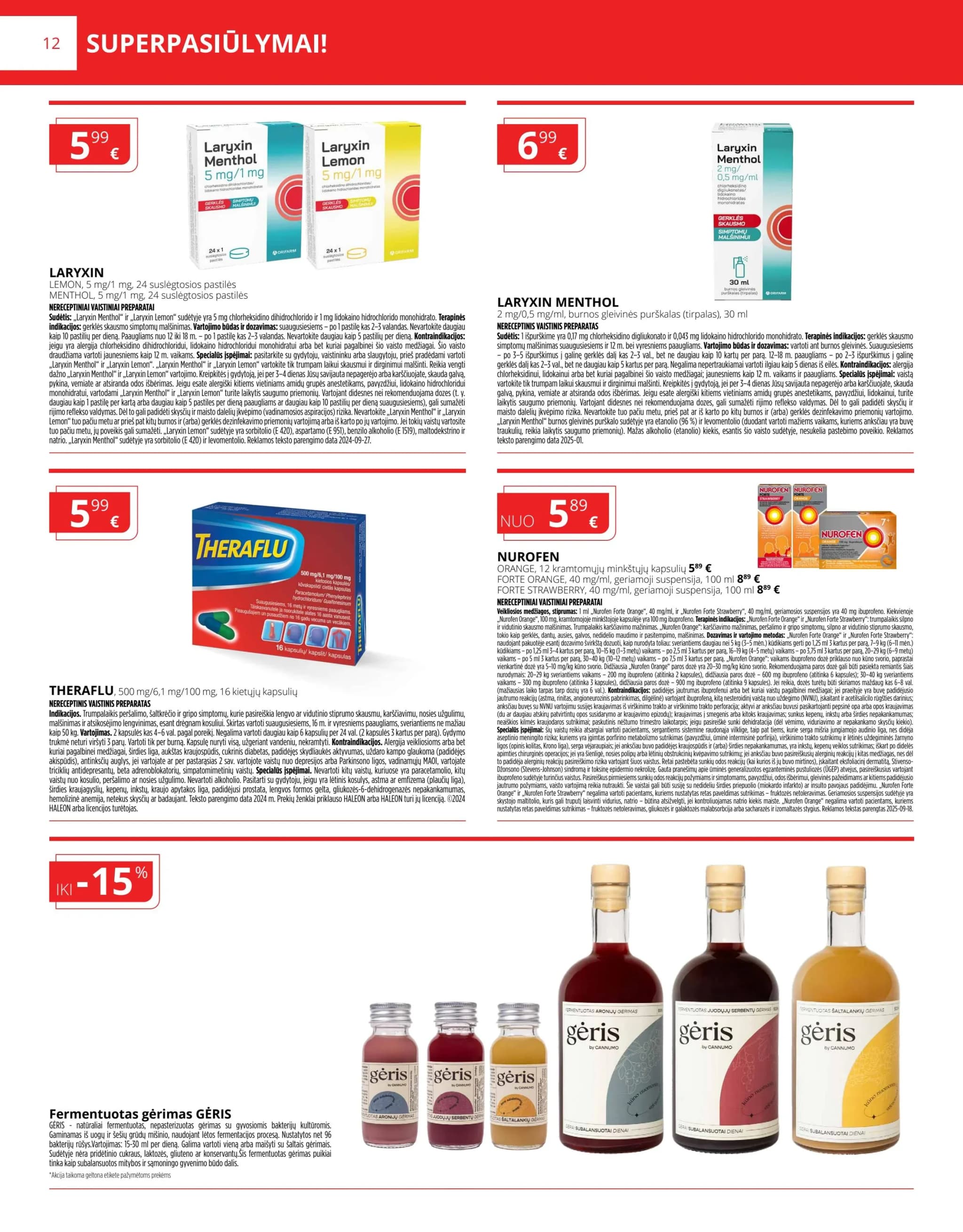 NORFA VAISTINĖ akcijų ir nuolaidų leidinys nuo 2026.01.01 iki 2026.01.31 - 12