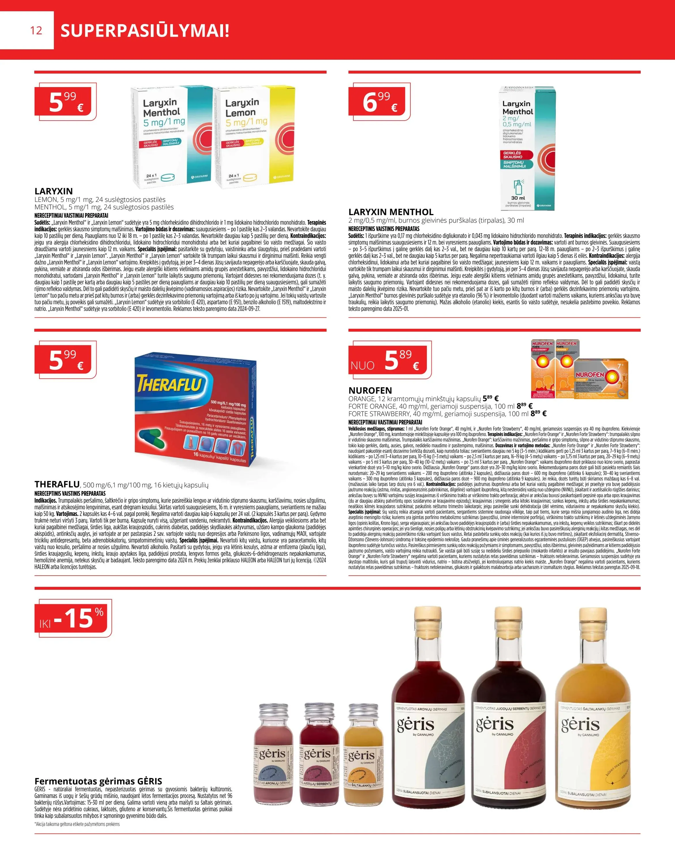 NORFA VAISTINĖ akcijų ir nuolaidų leidinys nuo 2026.01.01 iki 2026.01.31