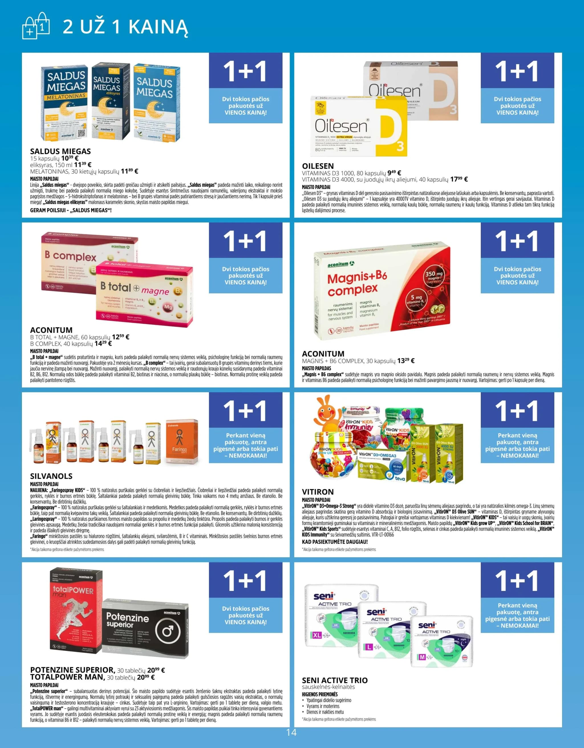 NORFA VAISTINĖ akcijų ir nuolaidų leidinys nuo 2026.01.01 iki 2026.01.31 - 14