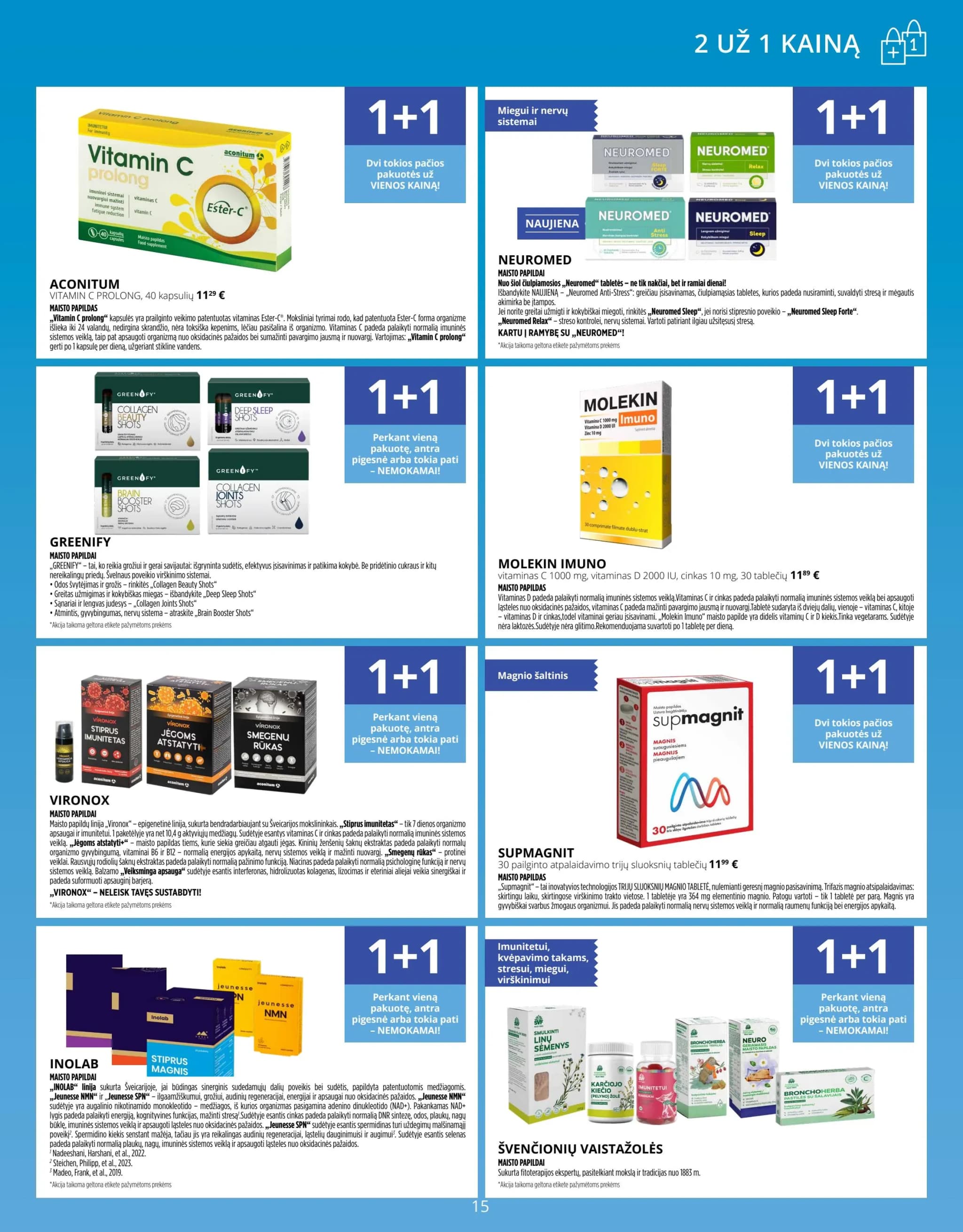 NORFA VAISTINĖ akcijų ir nuolaidų leidinys nuo 2026.01.01 iki 2026.01.31 - 15