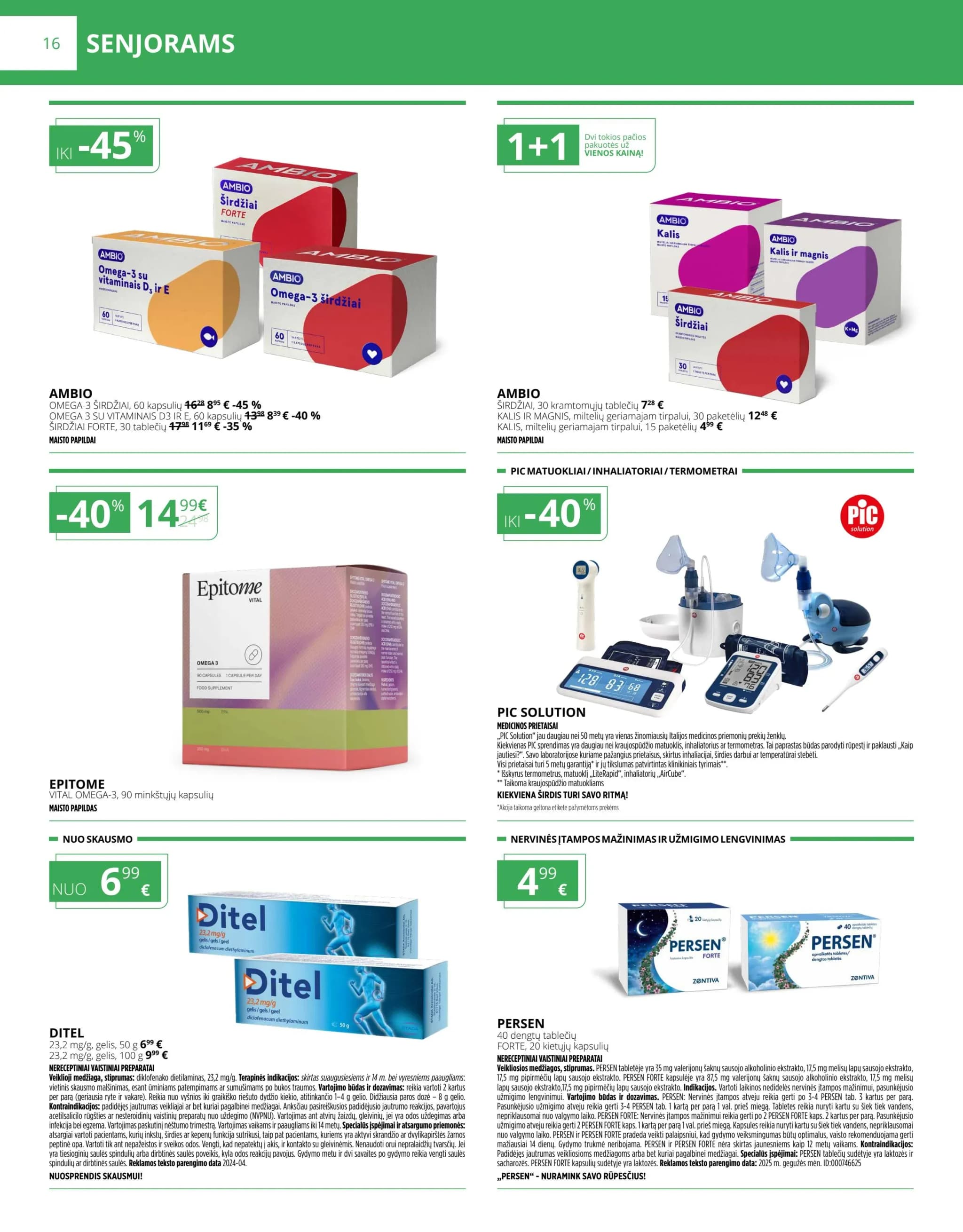 NORFA VAISTINĖ akcijų ir nuolaidų leidinys nuo 2026.01.01 iki 2026.01.31 - 16