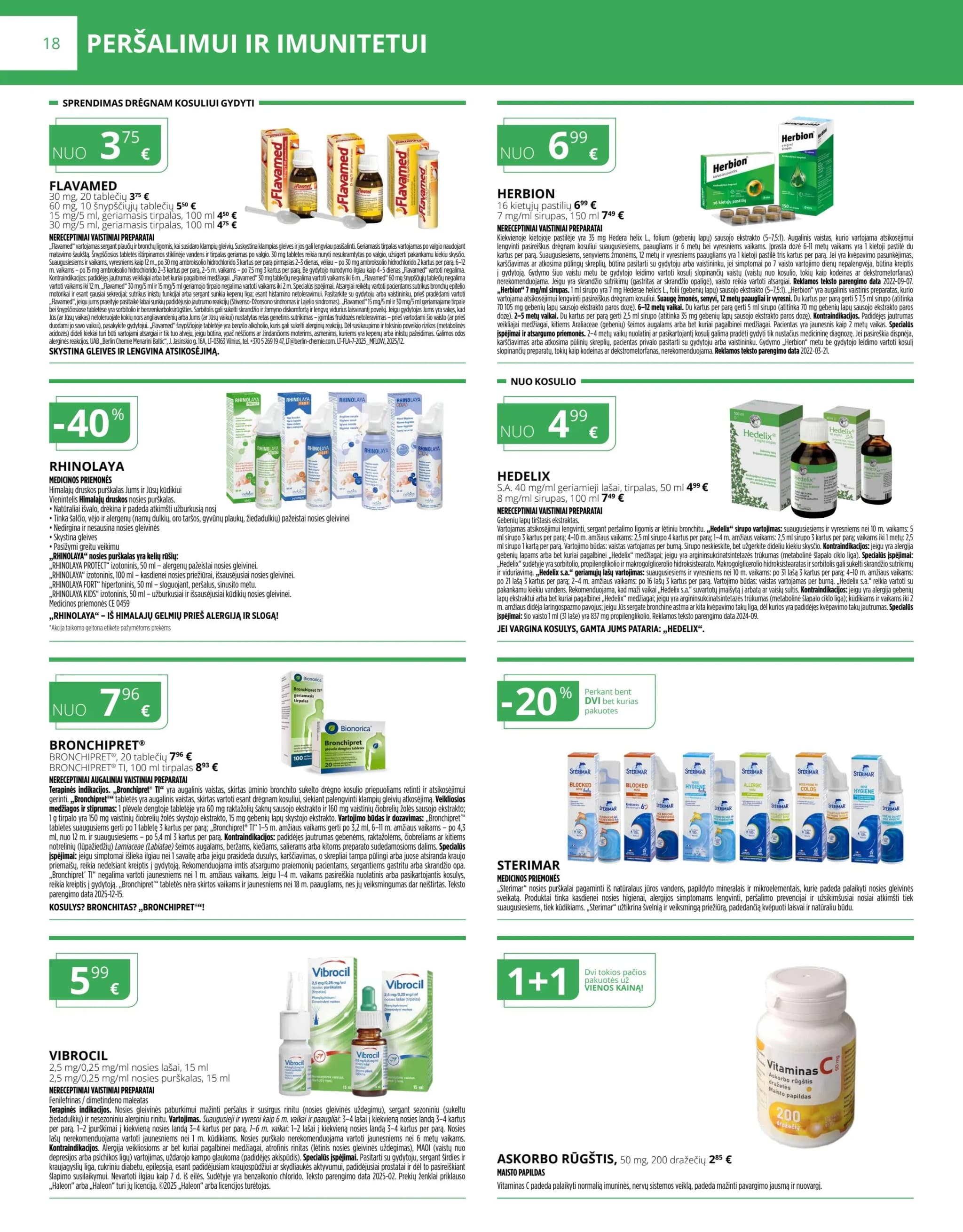 NORFA VAISTINĖ akcijų ir nuolaidų leidinys nuo 2026.01.01 iki 2026.01.31 - 18