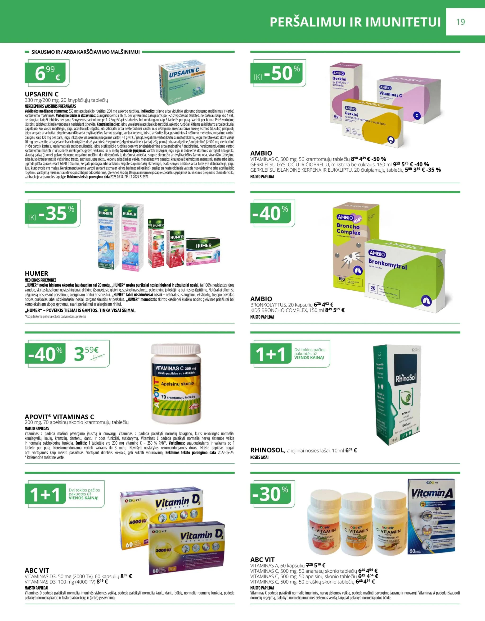 NORFA VAISTINĖ akcijų ir nuolaidų leidinys nuo 2026.01.01 iki 2026.01.31 - 19