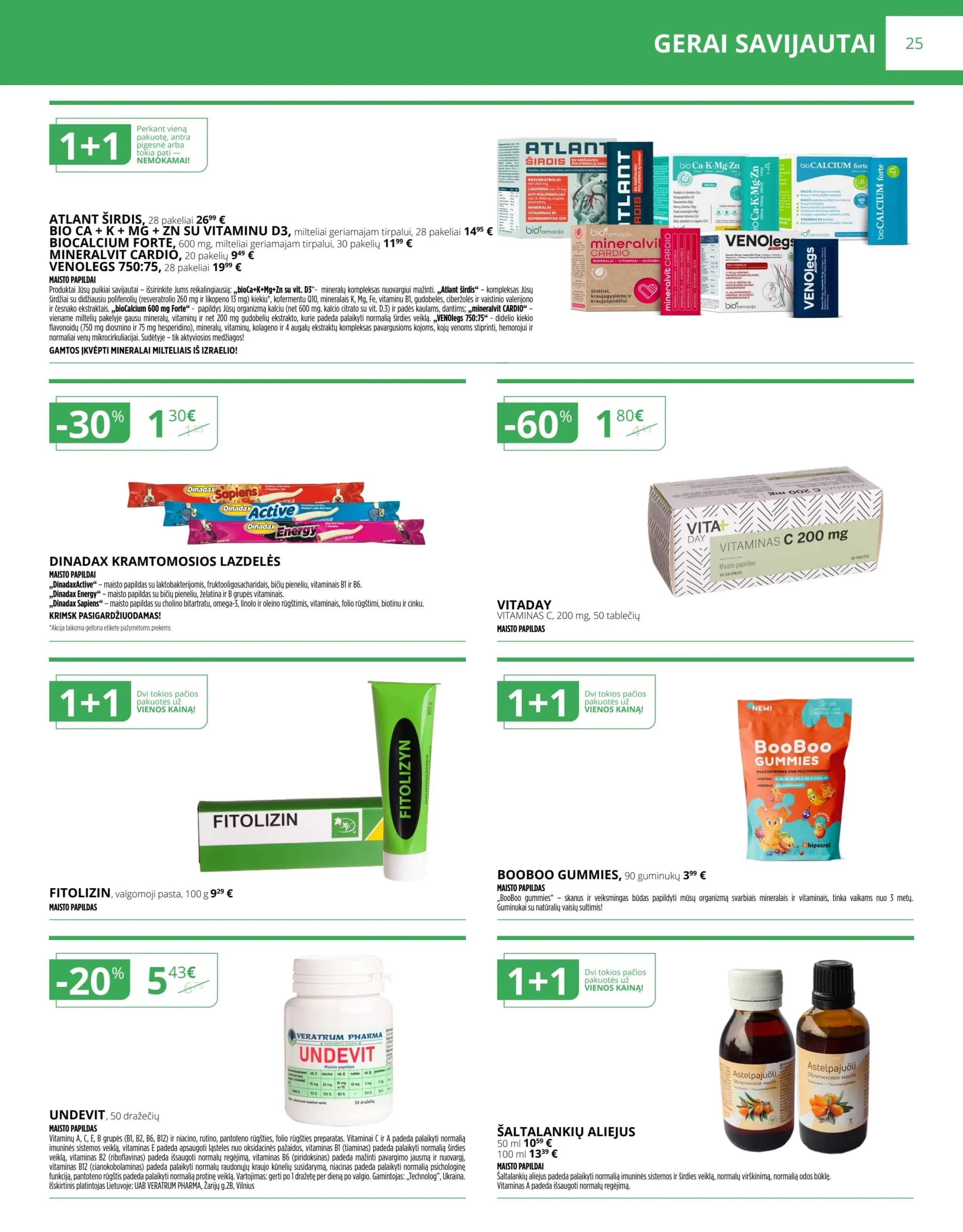NORFA VAISTINĖ akcijų ir nuolaidų leidinys nuo 2026.01.01 iki 2026.01.31 - 25