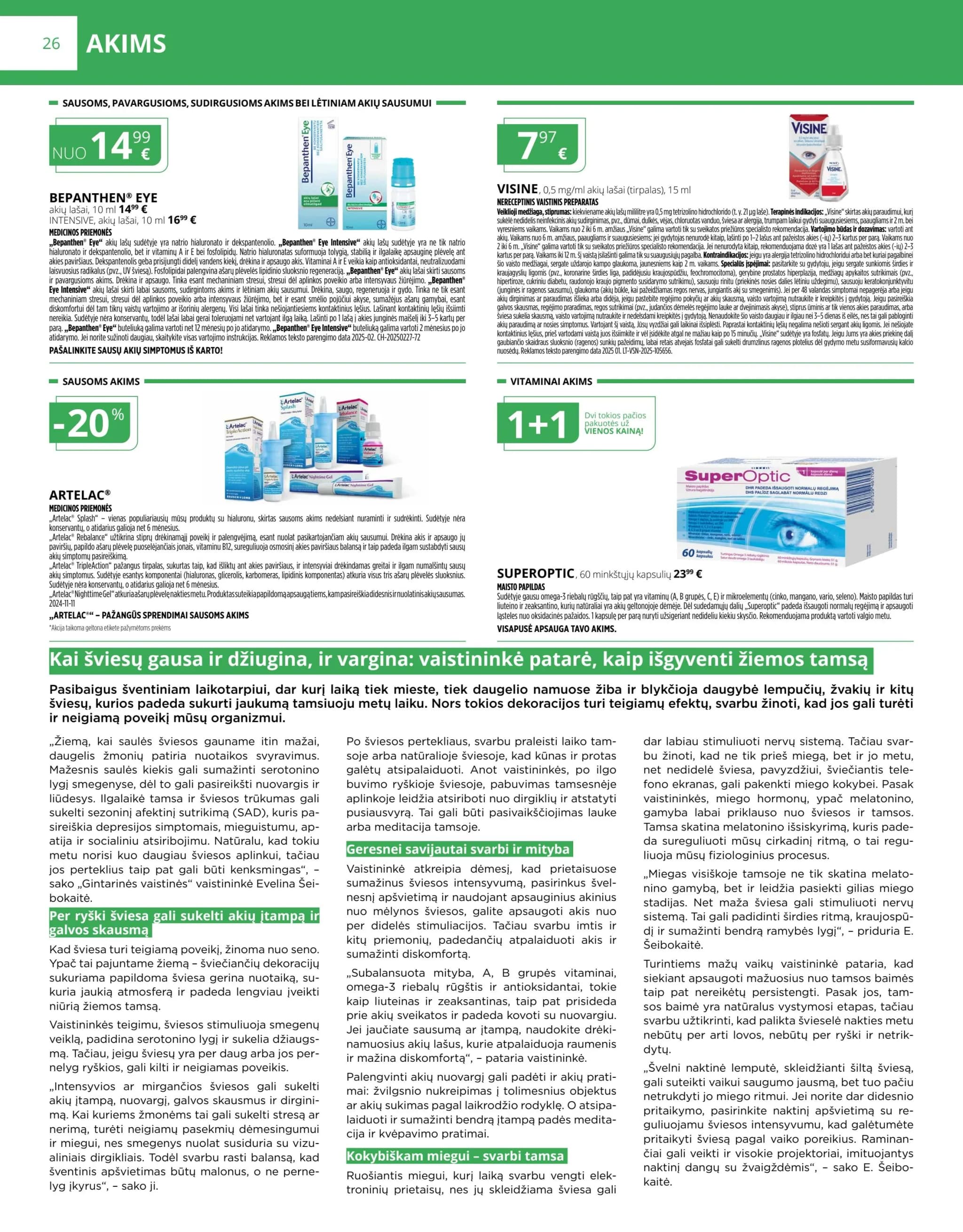 NORFA VAISTINĖ akcijų ir nuolaidų leidinys nuo 2026.01.01 iki 2026.01.31 - 26