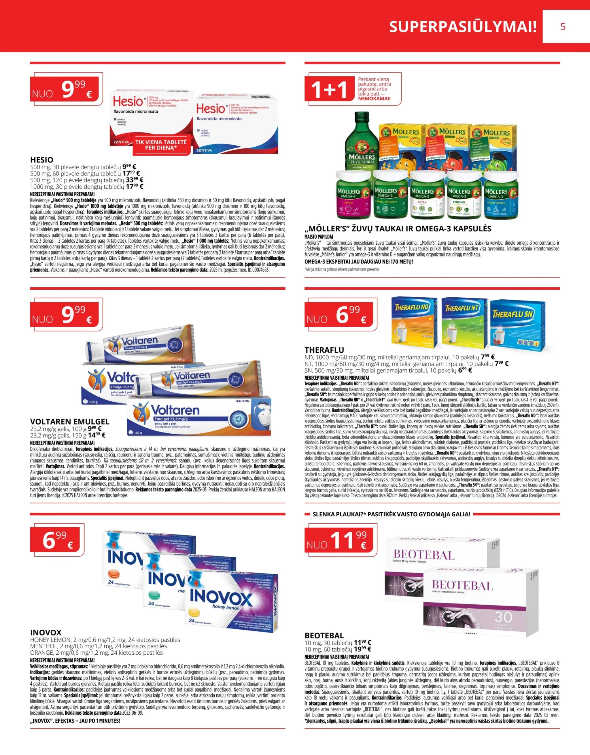 NORFA VAISTINĖ akcijų ir nuolaidų leidinys nuo 2026.01.01 iki 2026.01.31 - 5