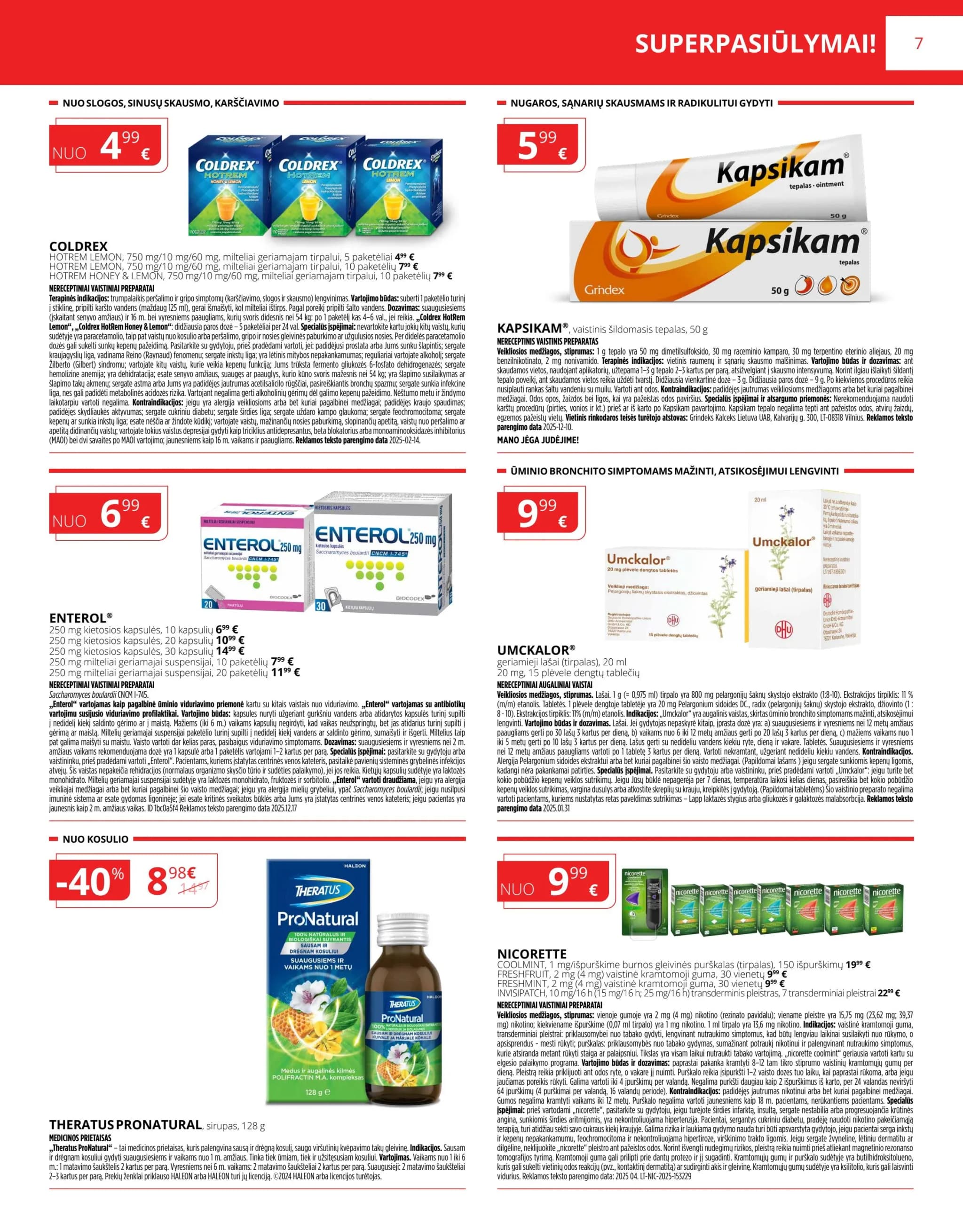 NORFA VAISTINĖ akcijų ir nuolaidų leidinys nuo 2026.01.01 iki 2026.01.31 - 7