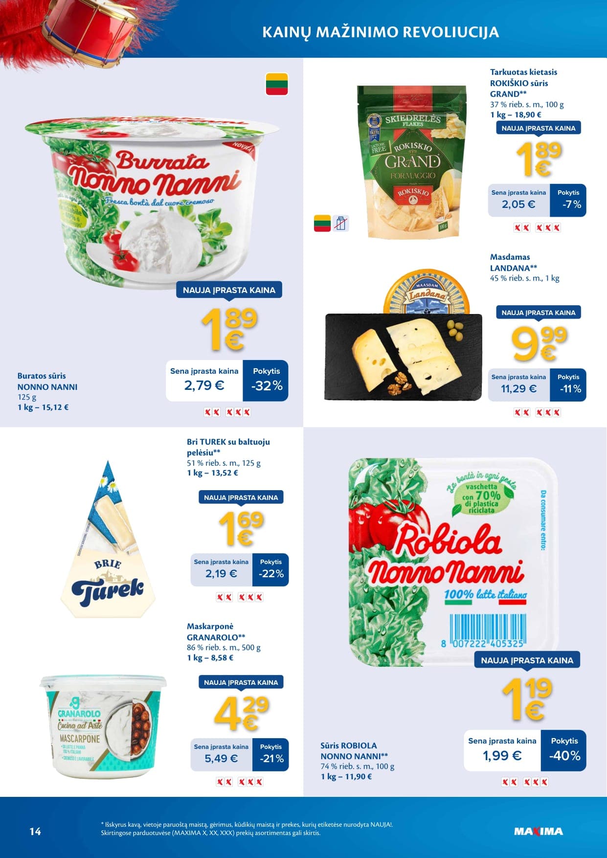 Naujas MAXIMA leidinys "Kainų mažinimo revoliucija" nuo 2026.03.03 iki 2026.04.06 - 14