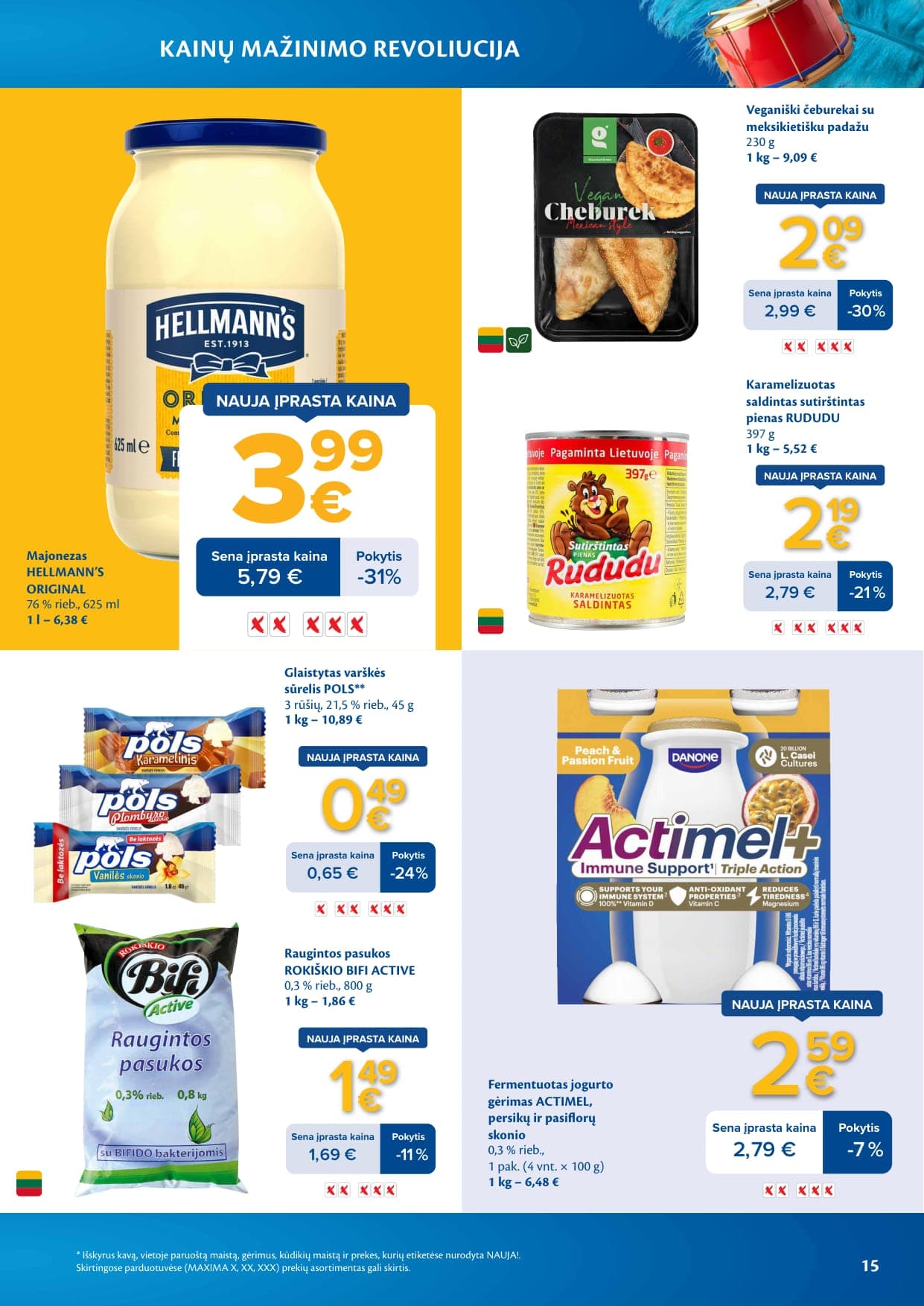 Naujas MAXIMA leidinys "Kainų mažinimo revoliucija" nuo 2026.03.03 iki 2026.04.06 - 15